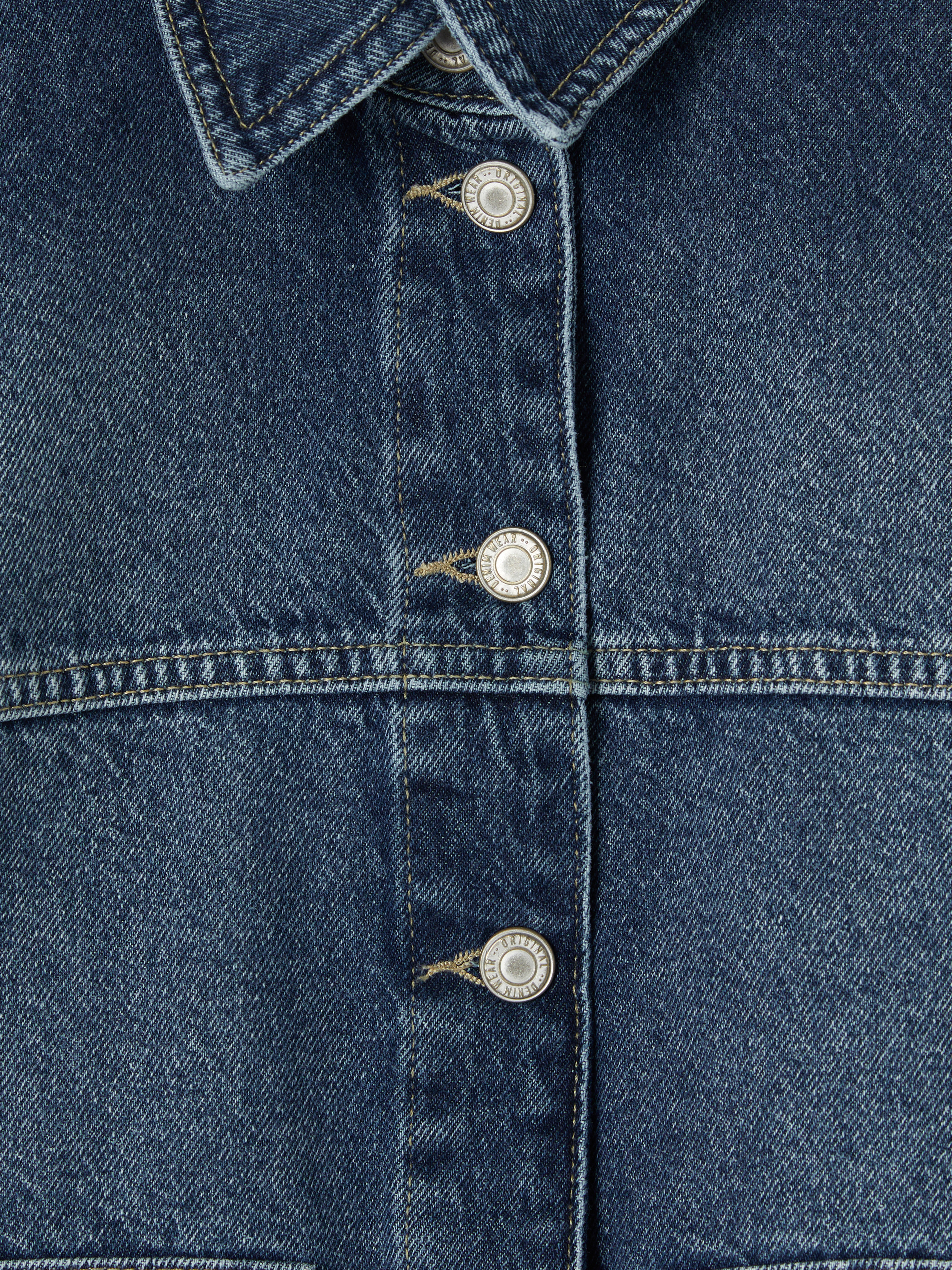 LCW Vision Gömlek Yaka Oversize Kadın Jean Ceket görsel 6