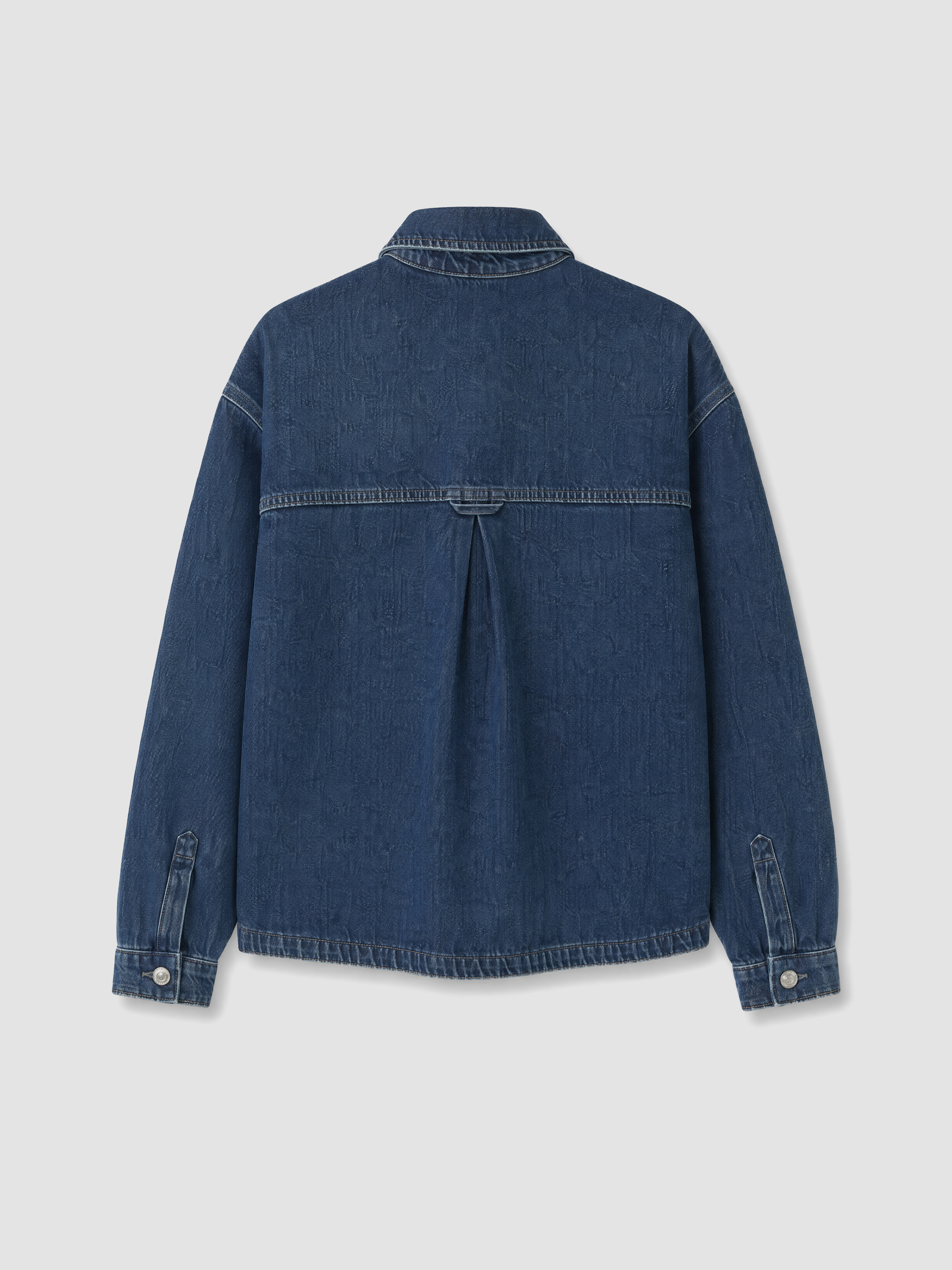 LCW Vision Gömlek Yaka Oversize Kadın Jean Ceket görsel 7