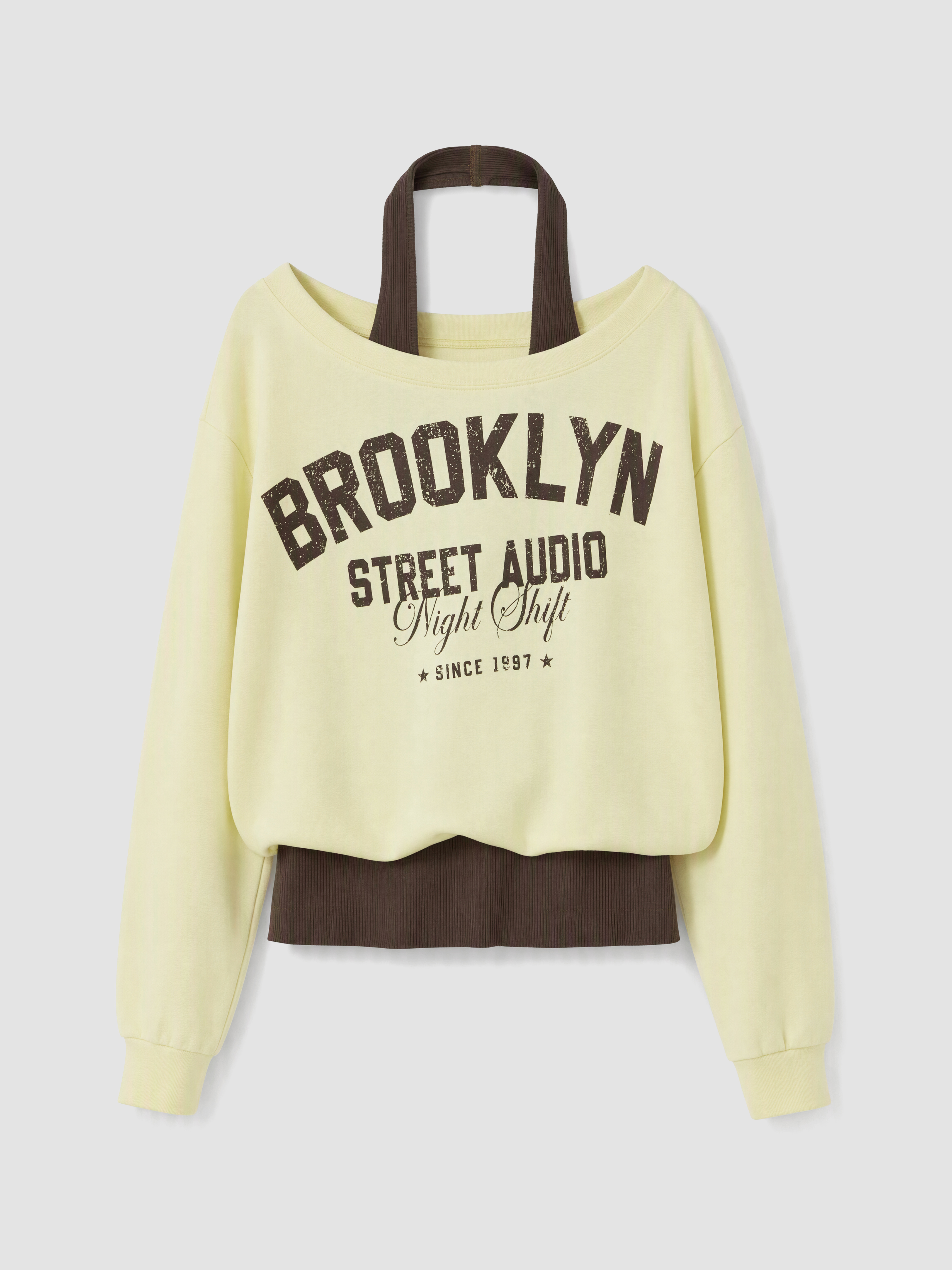 XSIDE Kayık Yaka Soft Touch Kadın Sweatshirt görsel 5