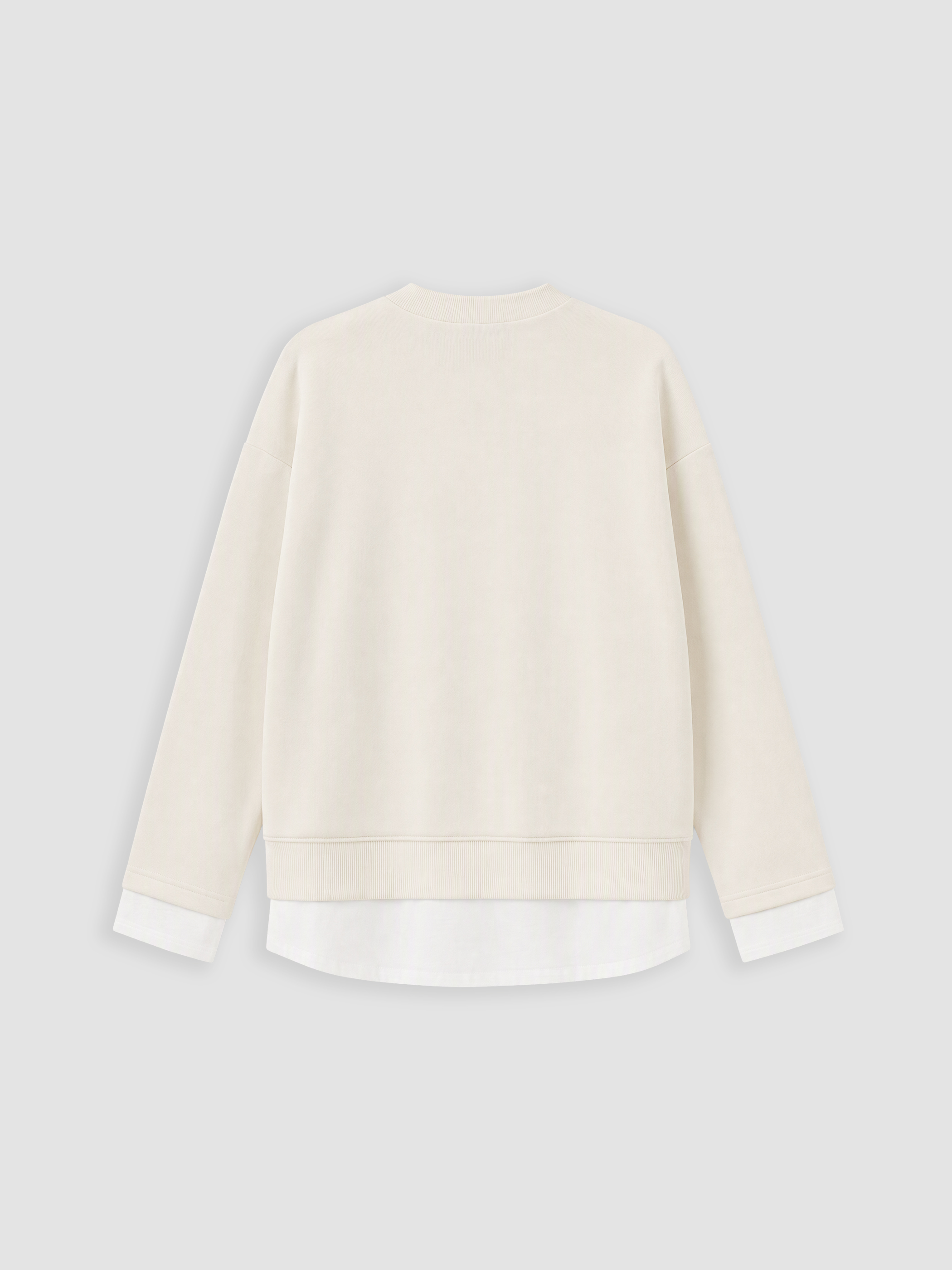 LCW Comfort Bisiklet Yaka Oversize Kadın Sweatshirt görsel 7