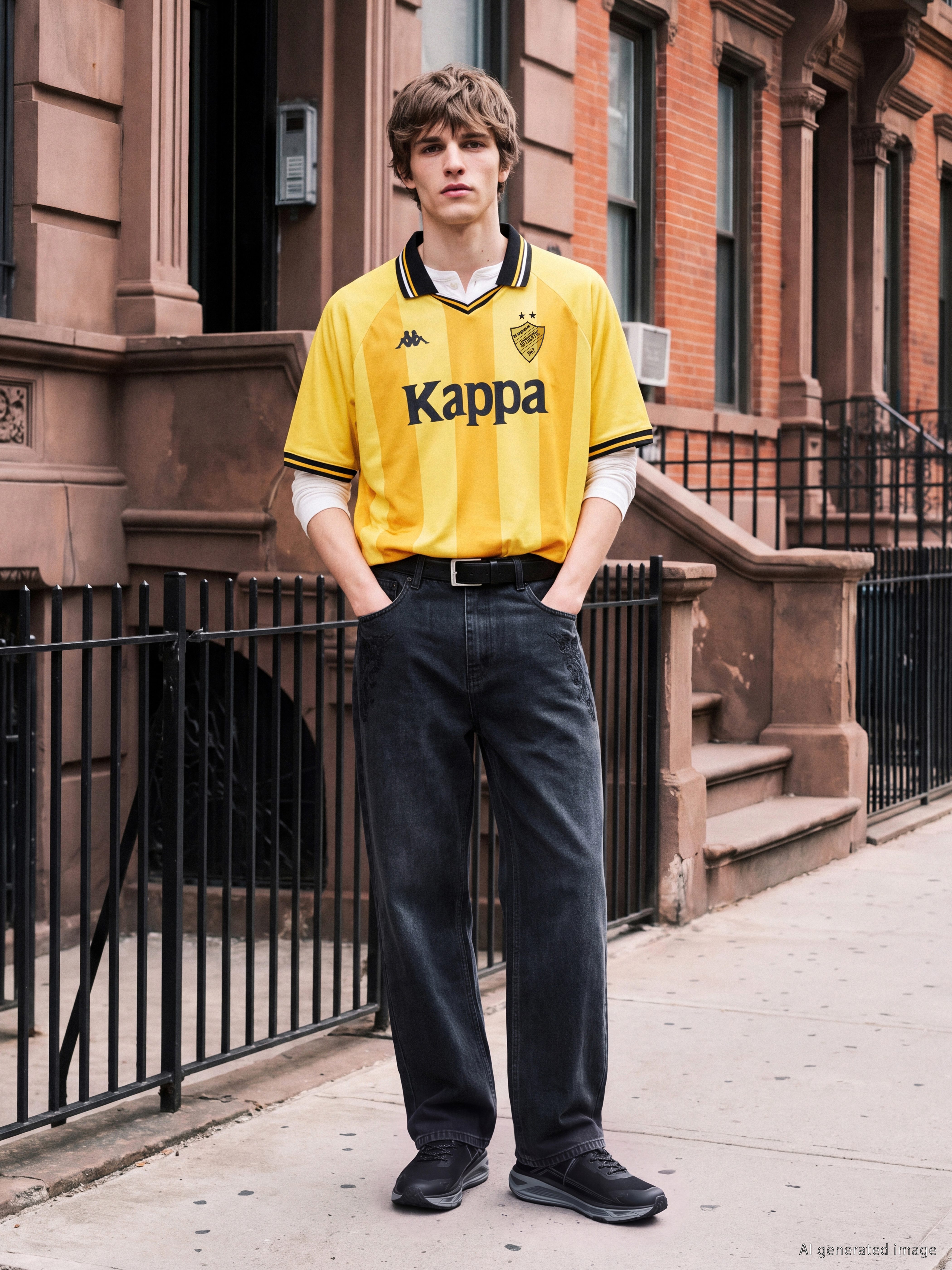 Kappa LC WAIKIKI Polo Yaka Baskılı Penye Erkek Tişört görsel 2