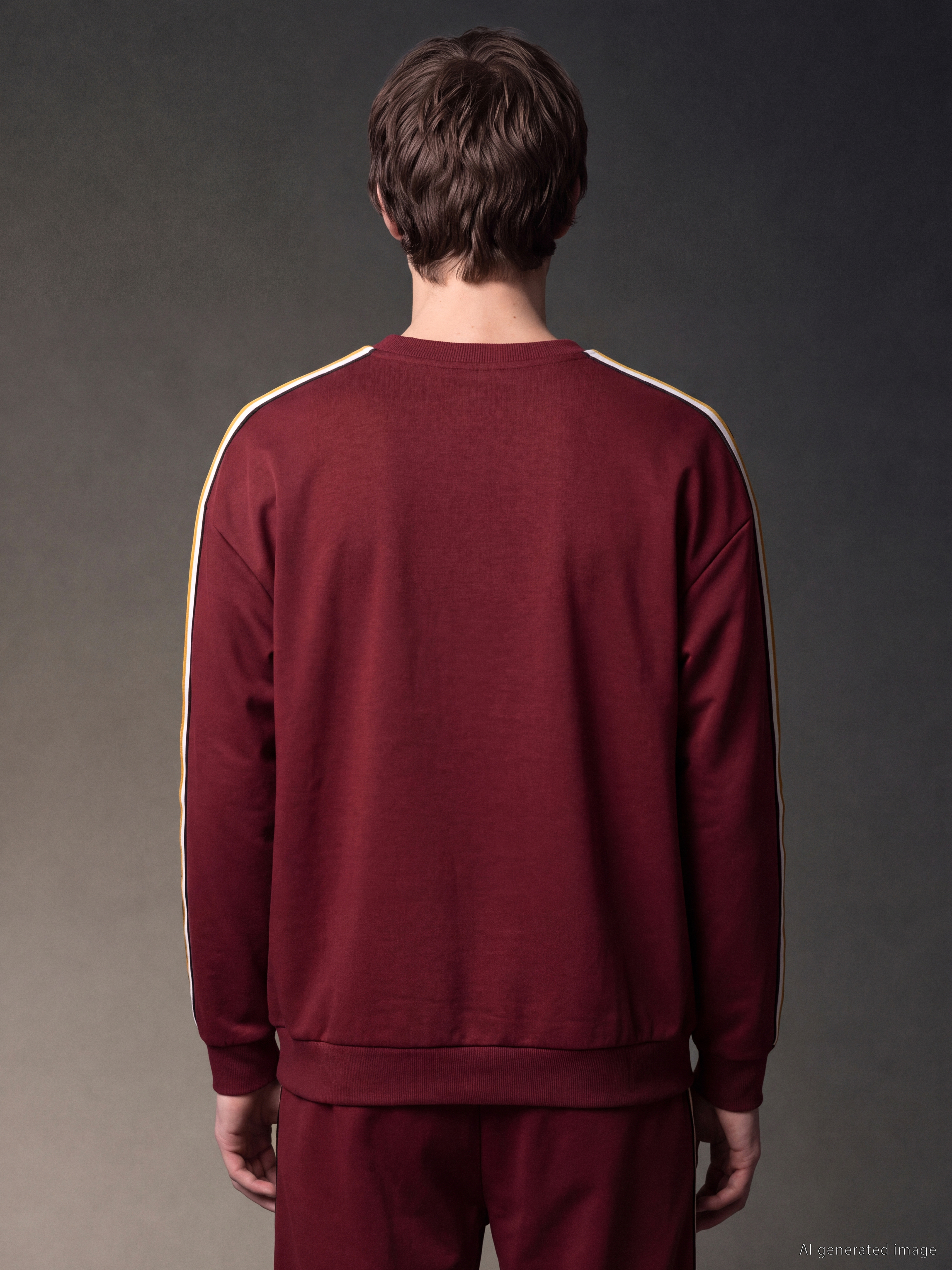Kappa LC WAIKIKI Bisiklet Yaka Baskılı Erkek Sweatshirt görsel 6