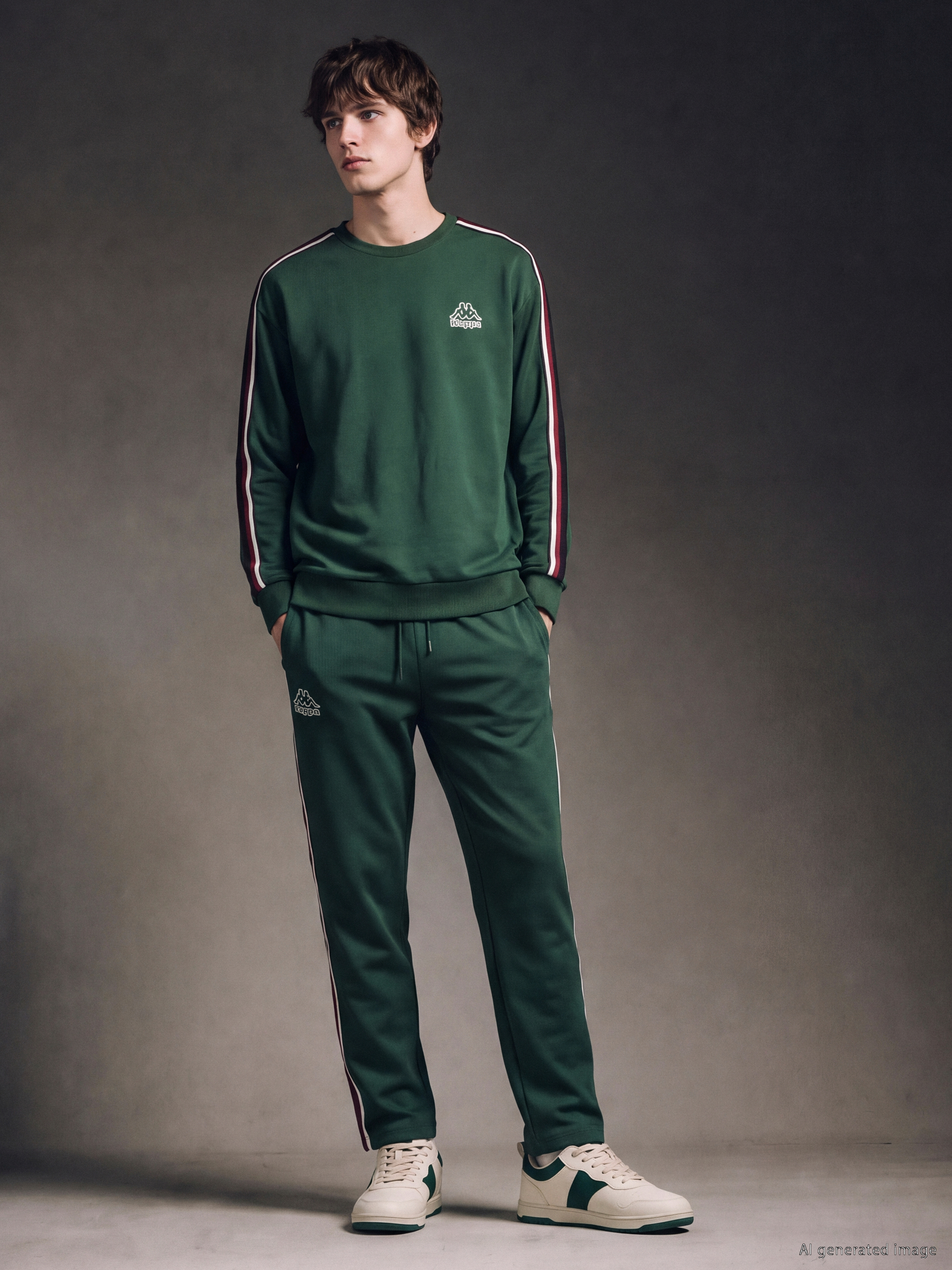 Kappa LC WAIKIKI Bisiklet Yaka Baskılı Erkek Sweatshirt görsel 3