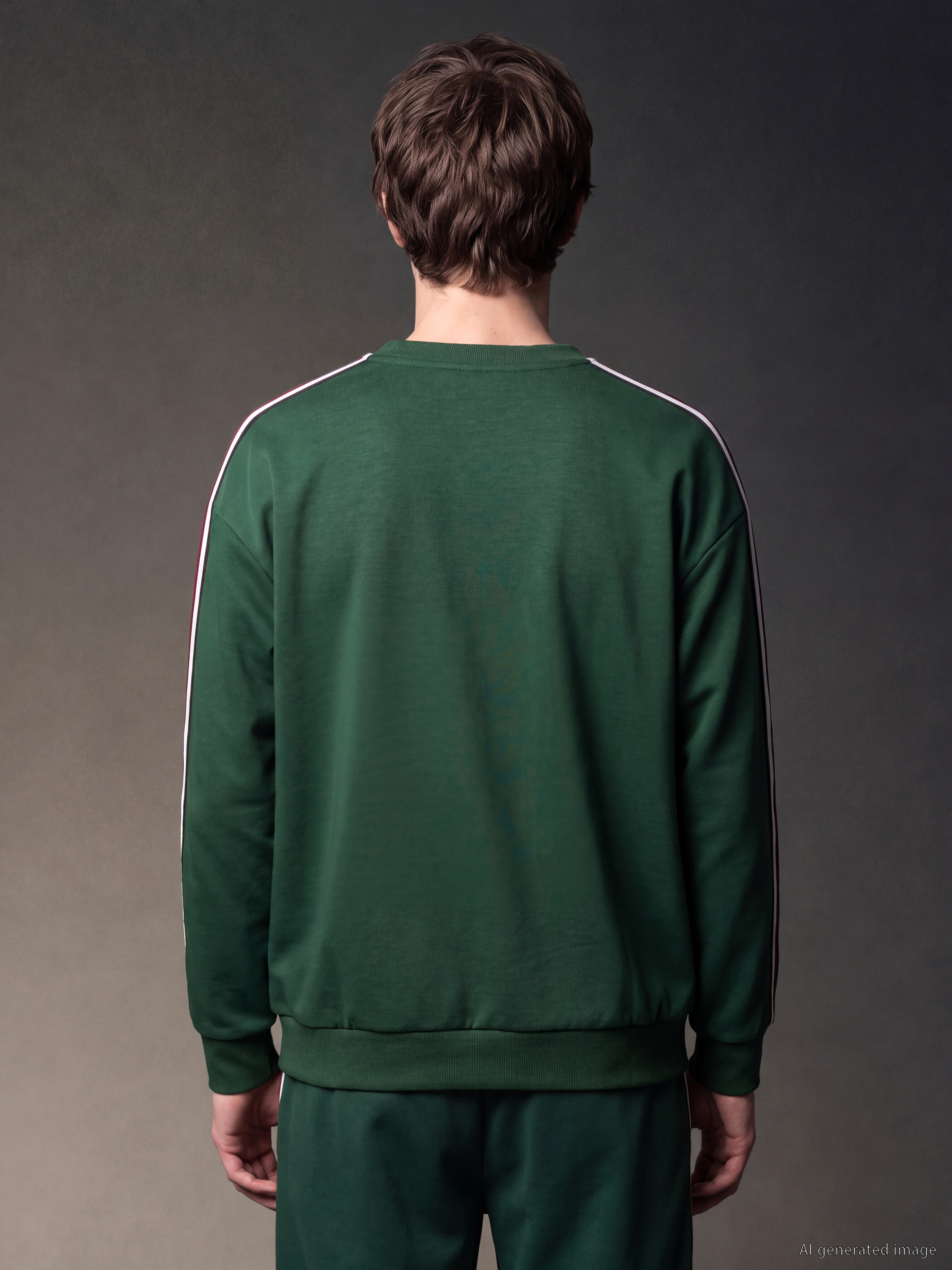 Kappa LC WAIKIKI Bisiklet Yaka Baskılı Erkek Sweatshirt görsel 5