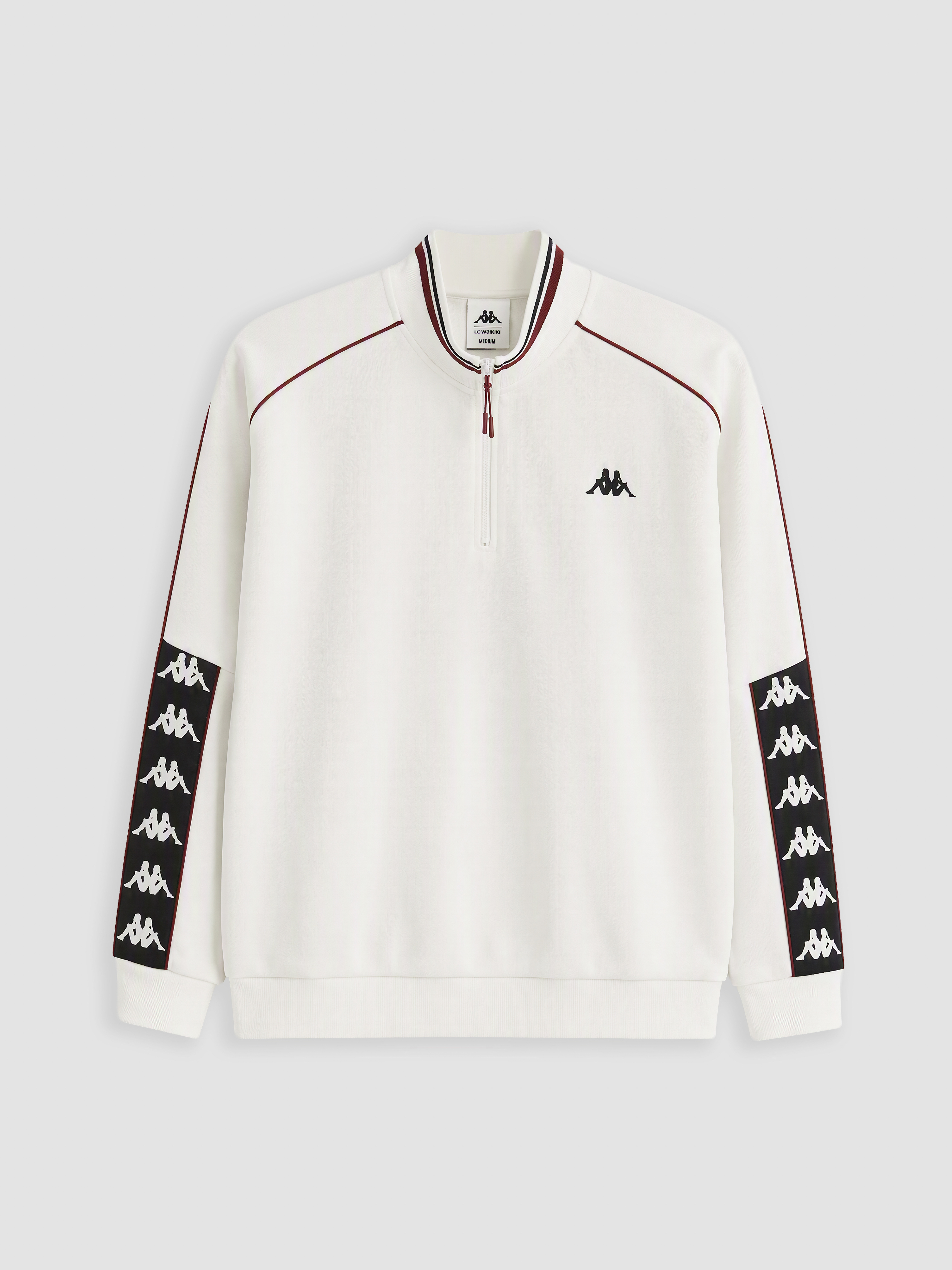 Kappa LC WAIKIKI Dik Yaka Şeritli Erkek Sweatshirt görsel 6