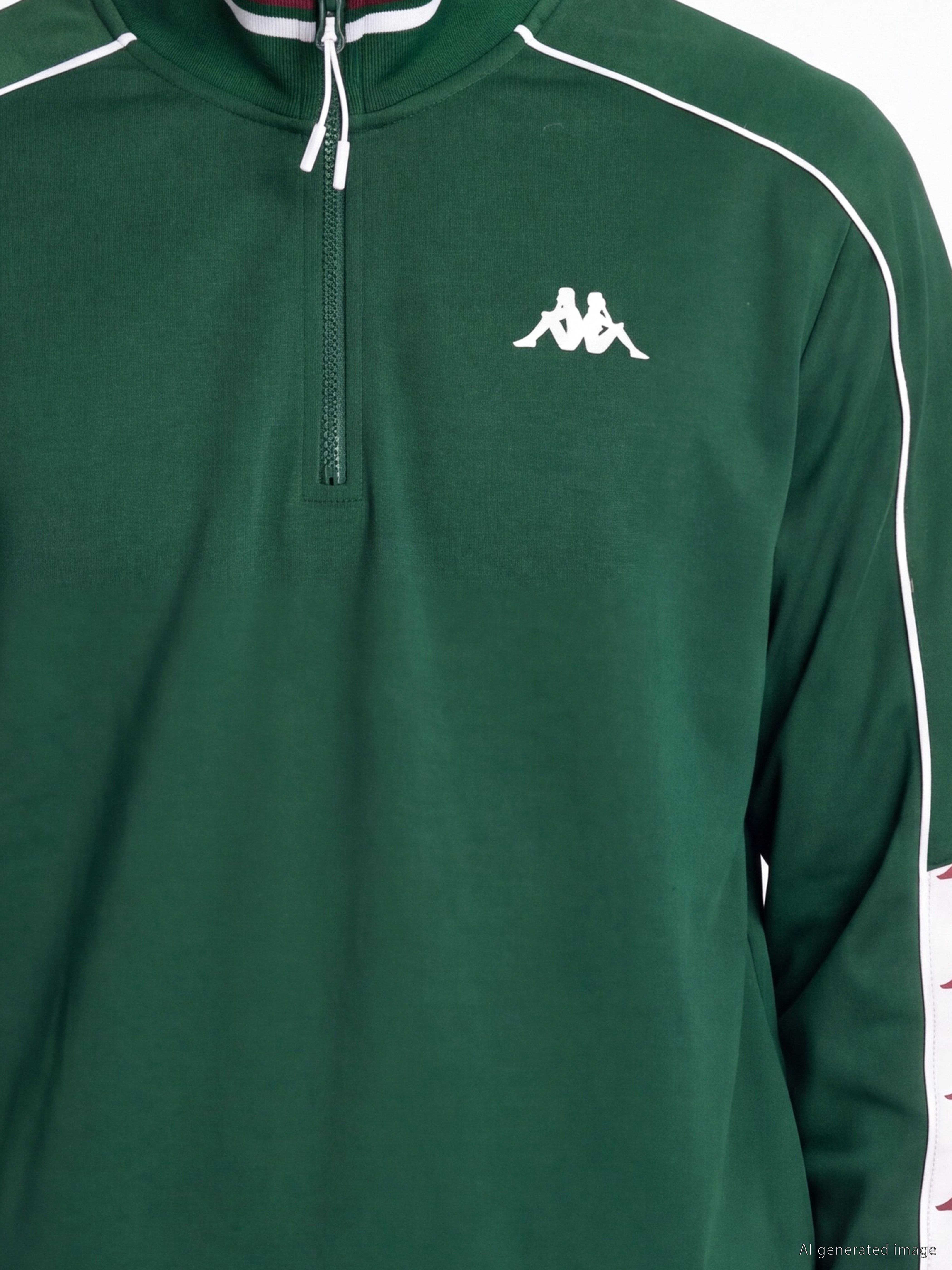 Kappa LC WAIKIKI Dik Yaka Şeritli Erkek Sweatshirt görsel 3
