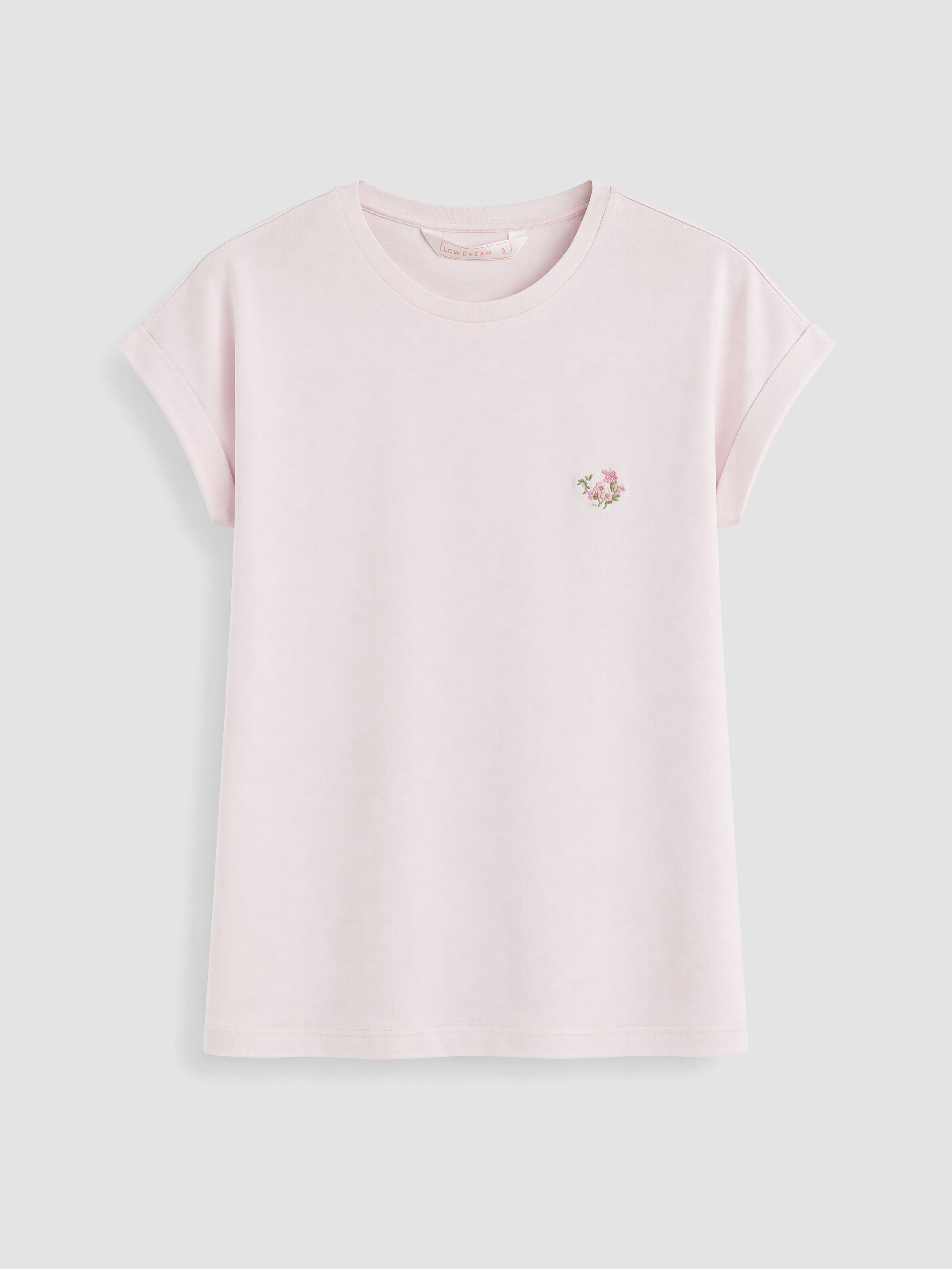 LCW DREAM Bisiklet Yaka Çiçekli Kadın Kaprili Pijama Takımı görsel 6
