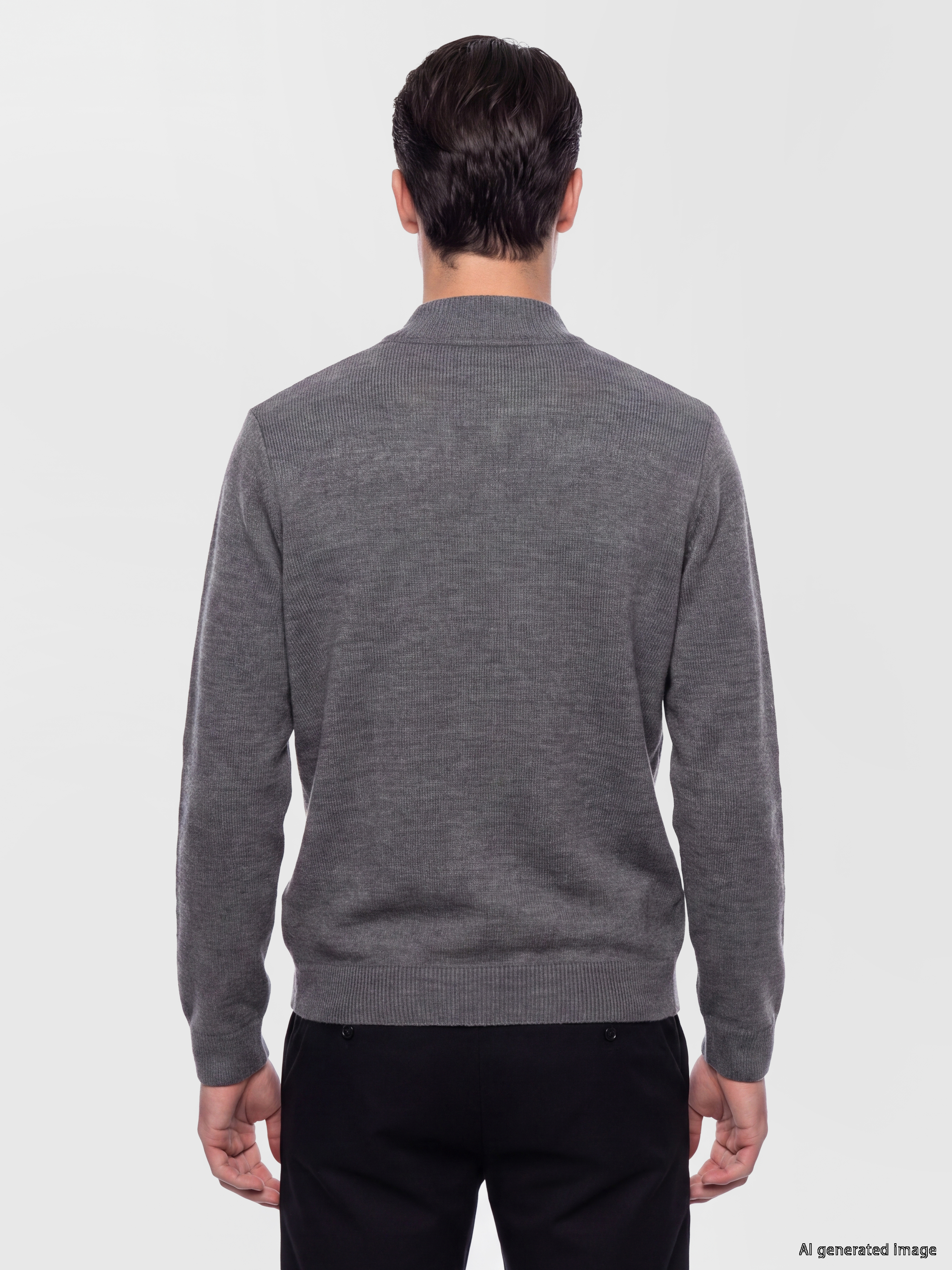 LCWAIKIKI Classic Regular Fit Kolej Yaka Kapitone Erkek Hırka görsel 4