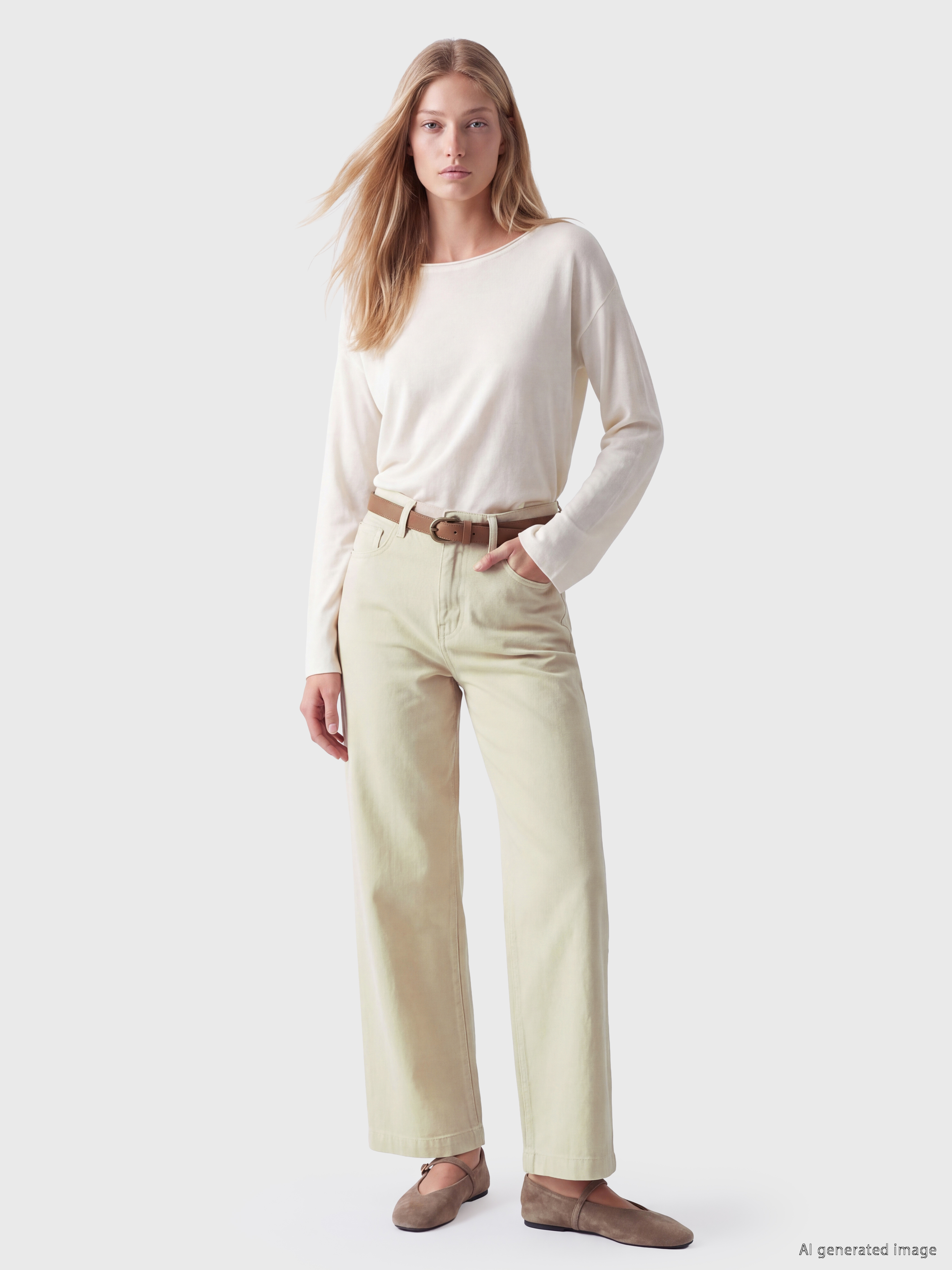 LCW Jeans Beli Kemerli Culotte Fit Kadın Jean Pantolon