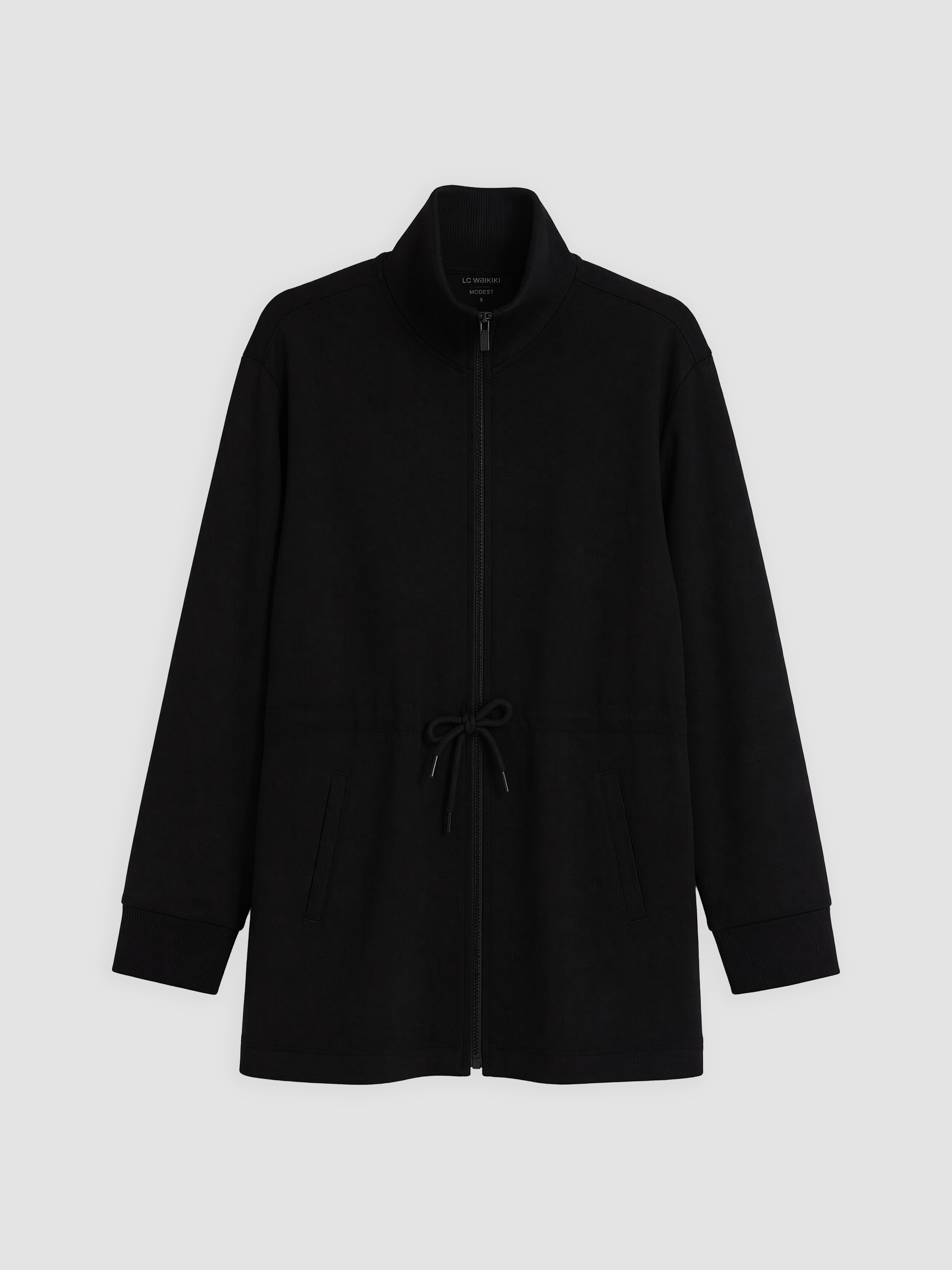 LCW Modest Soft Touch Kadın Fermuarlı Sweatshirt görsel 5