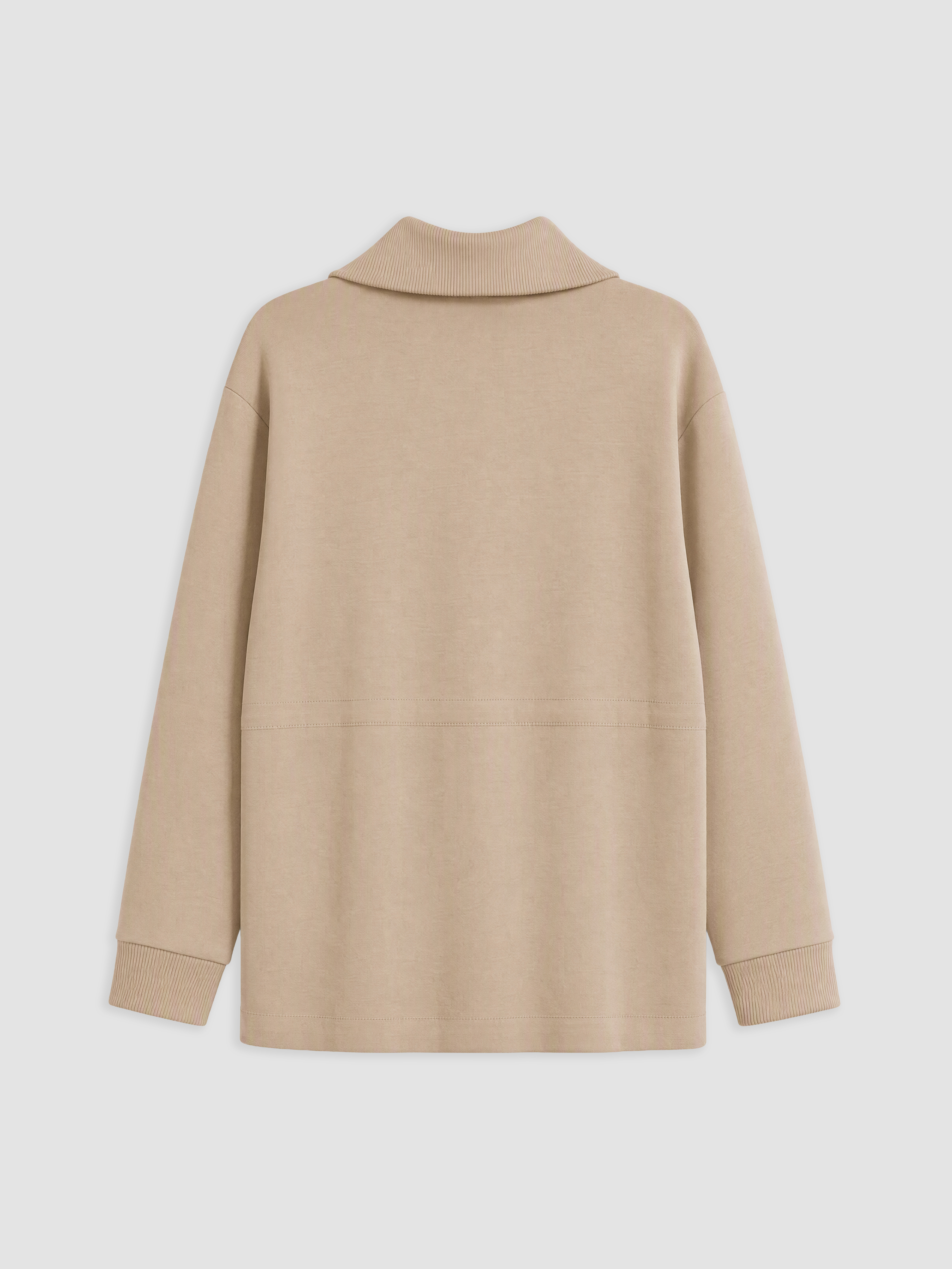 LCW Modest Soft Touch Kadın Fermuarlı Sweatshirt görsel 2