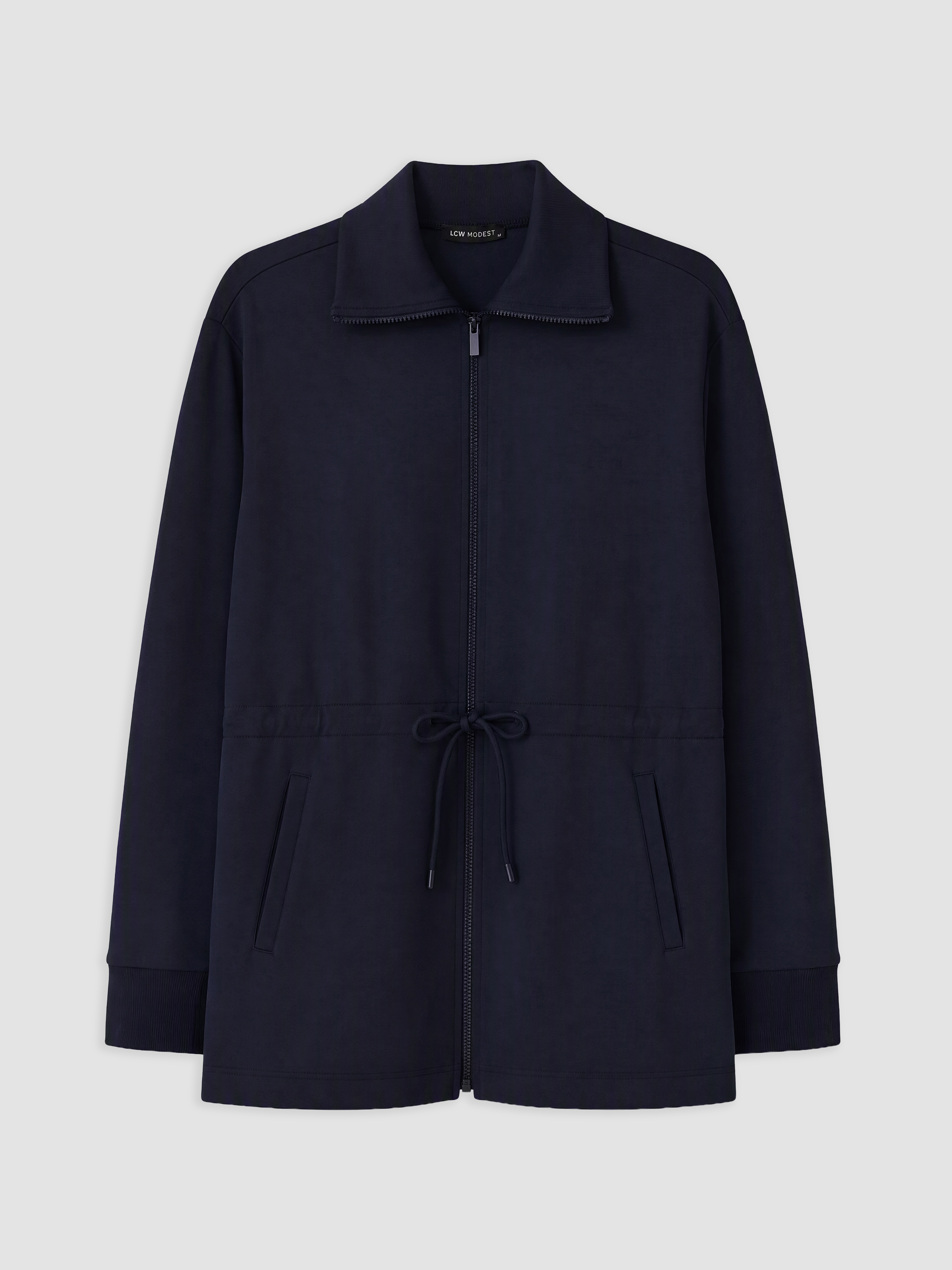LCW Modest Soft Touch Kadın Fermuarlı Sweatshirt görsel 5