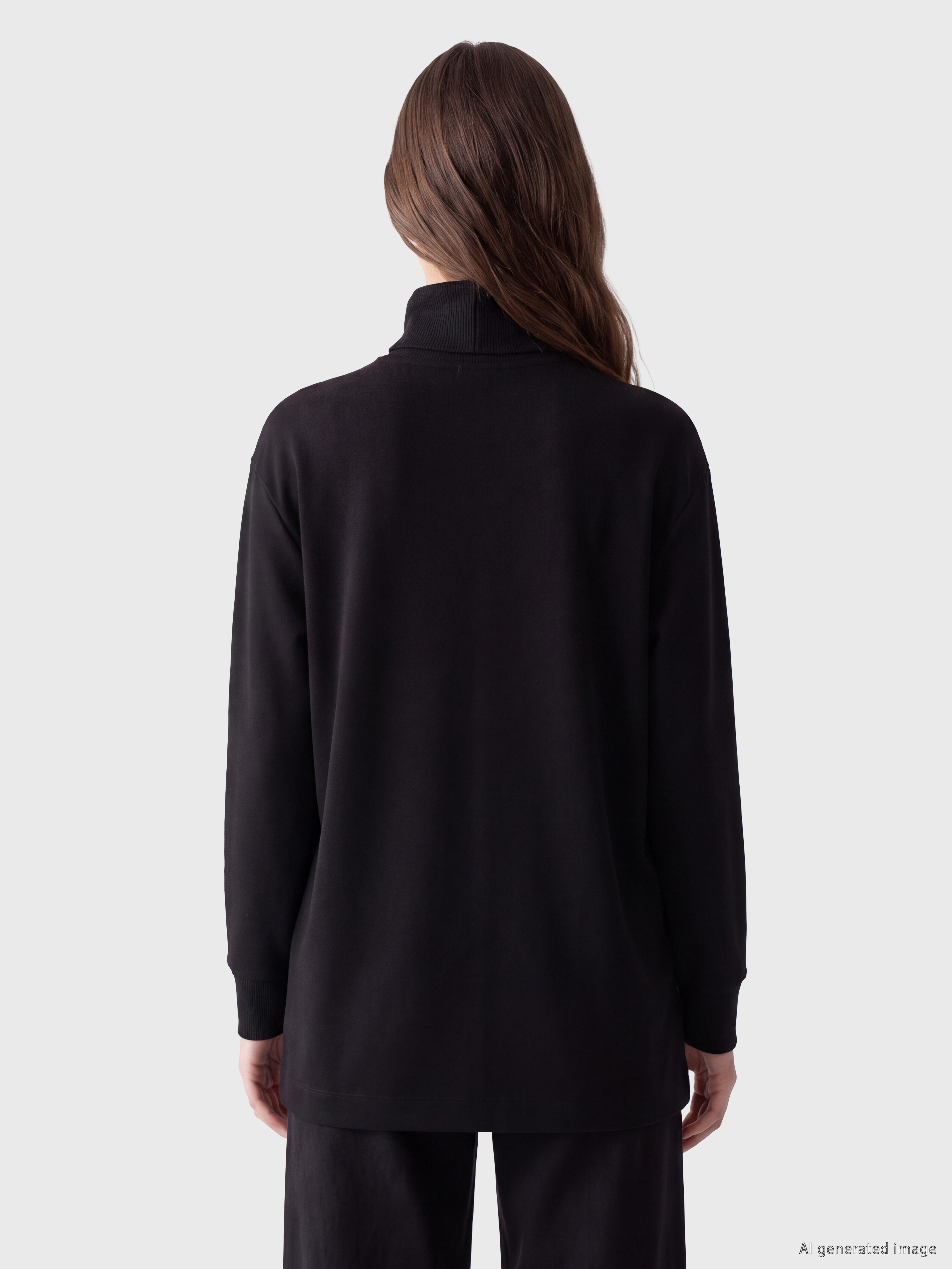 LCW Modest Soft Touch Kadın Fermuarlı Sweatshirt görsel 4