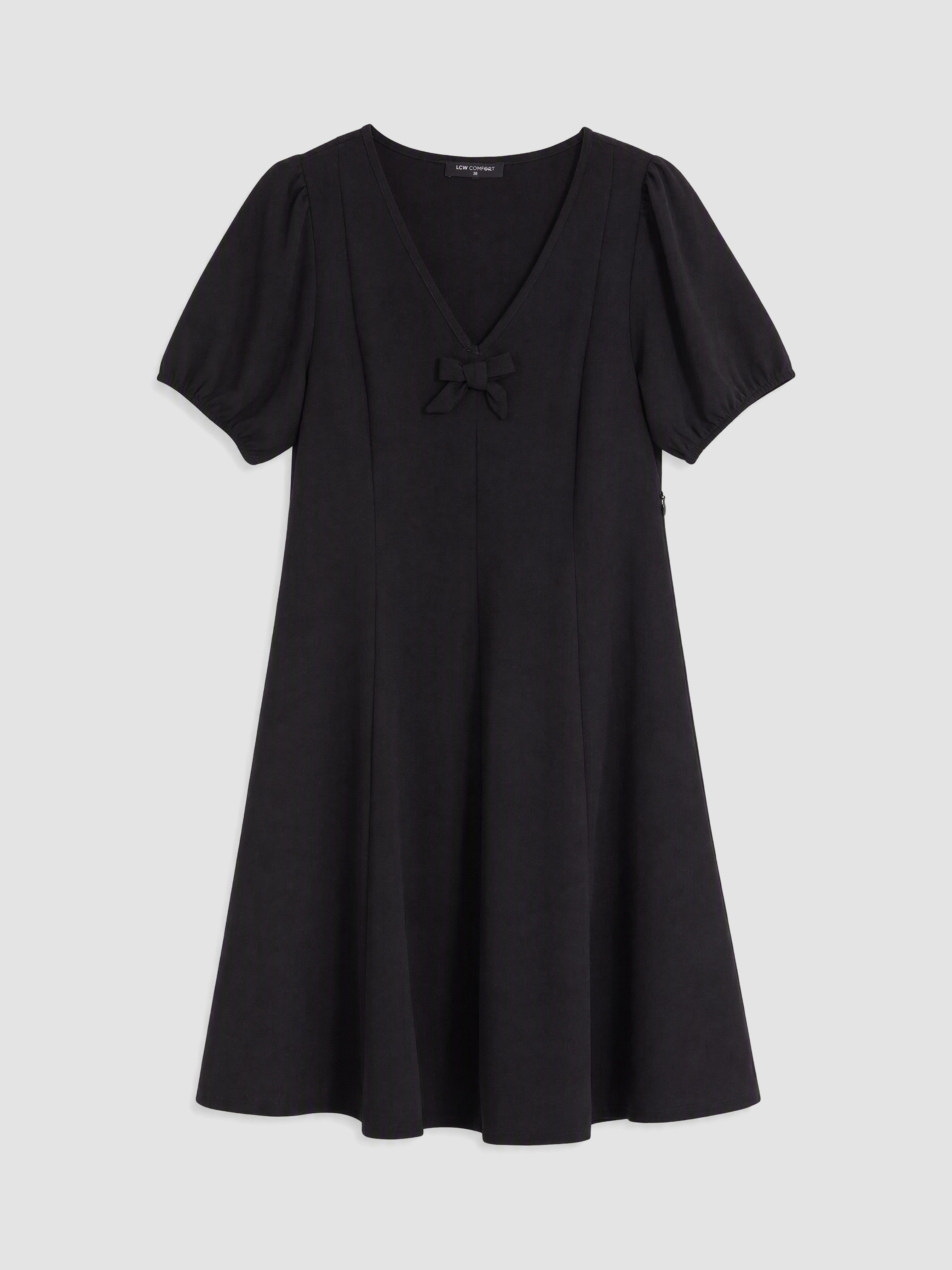 LCW Comfort V Yaka A Kesim Mini Elbise görsel 5