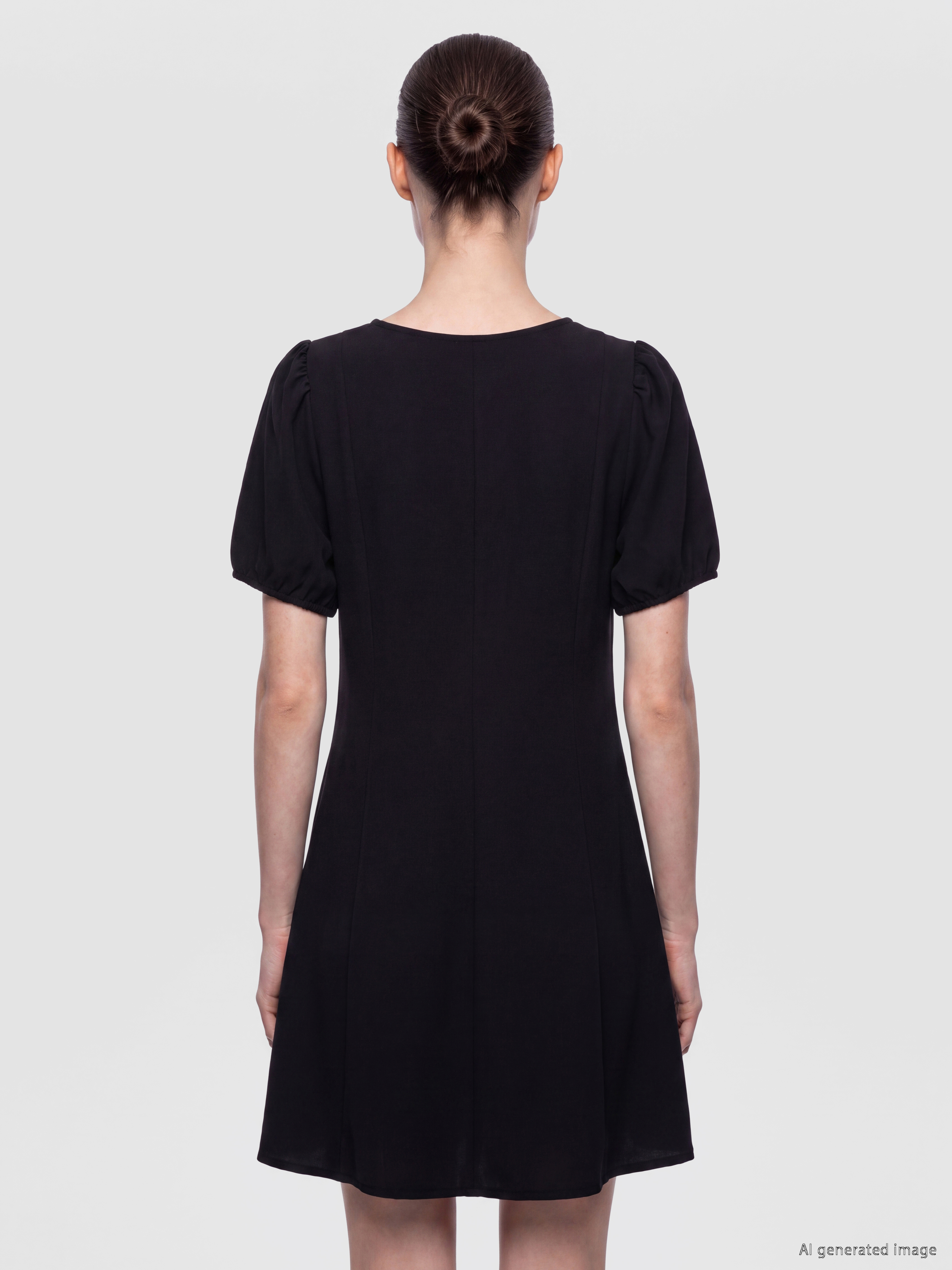 LCW Comfort V Yaka A Kesim Mini Elbise görsel 4