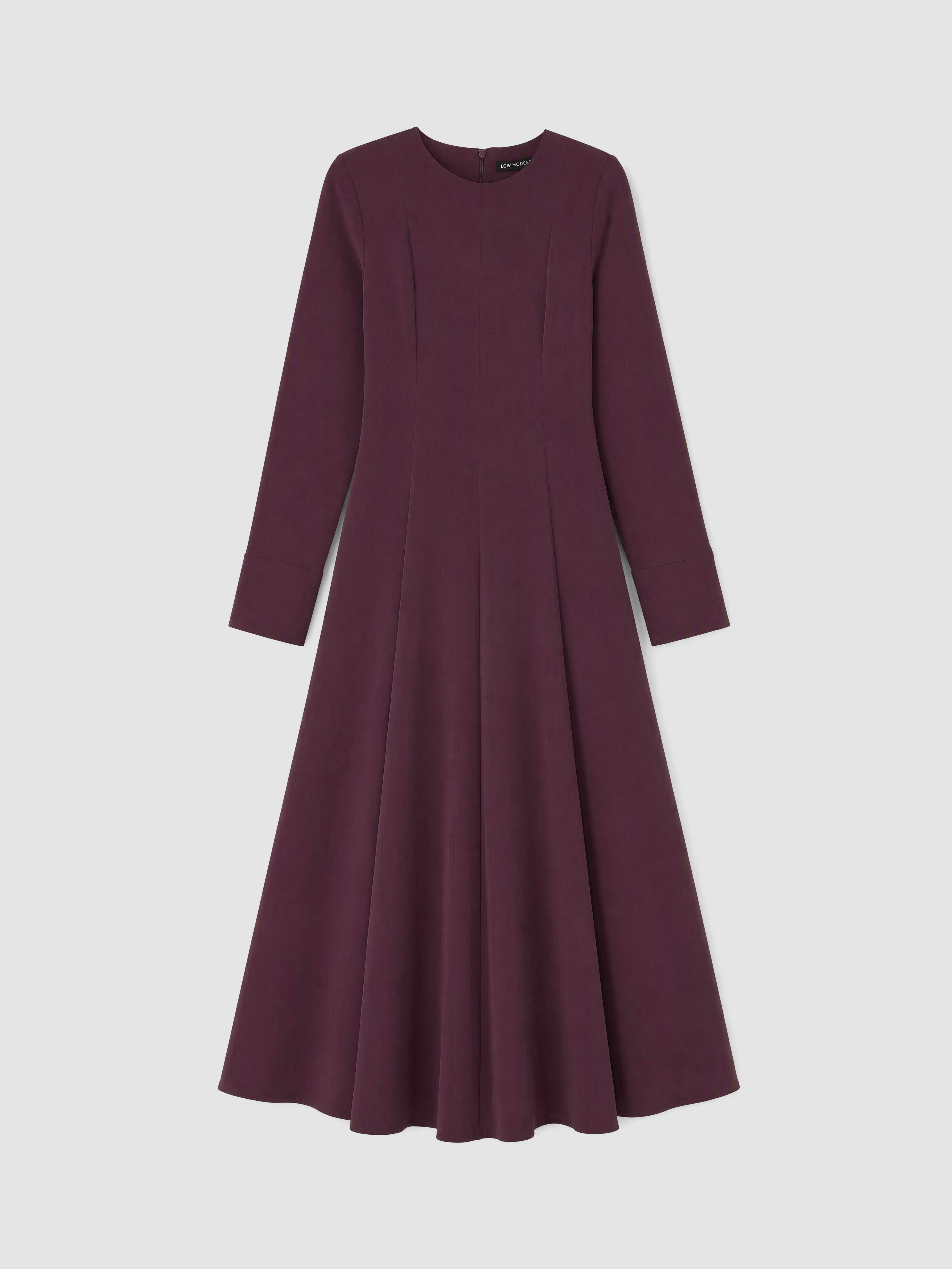 LCW Modest Bisiklet Yaka Belden Oturtmalı Elbise görsel 5