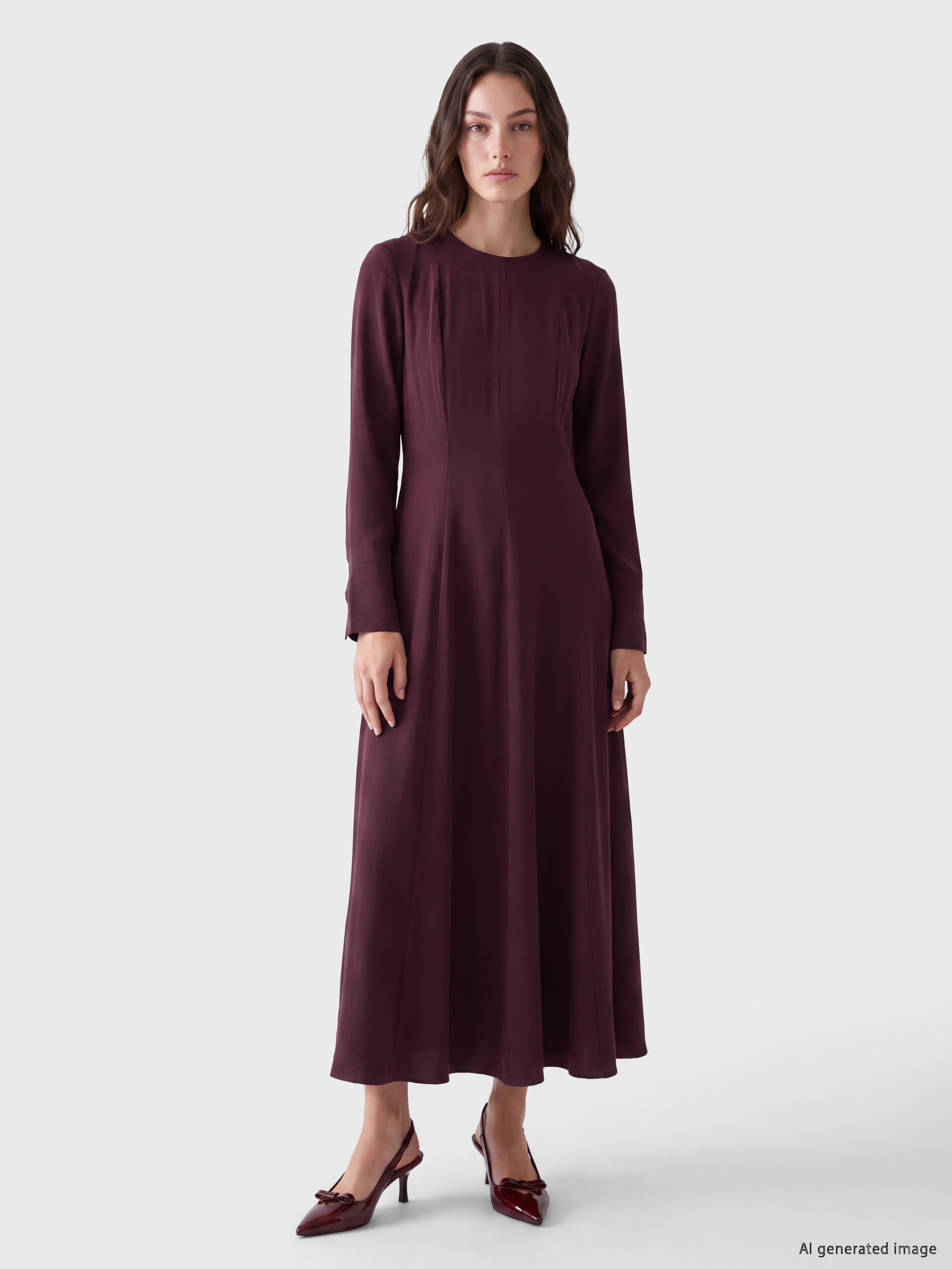 LCW Modest Bisiklet Yaka Belden Oturtmalı Elbise