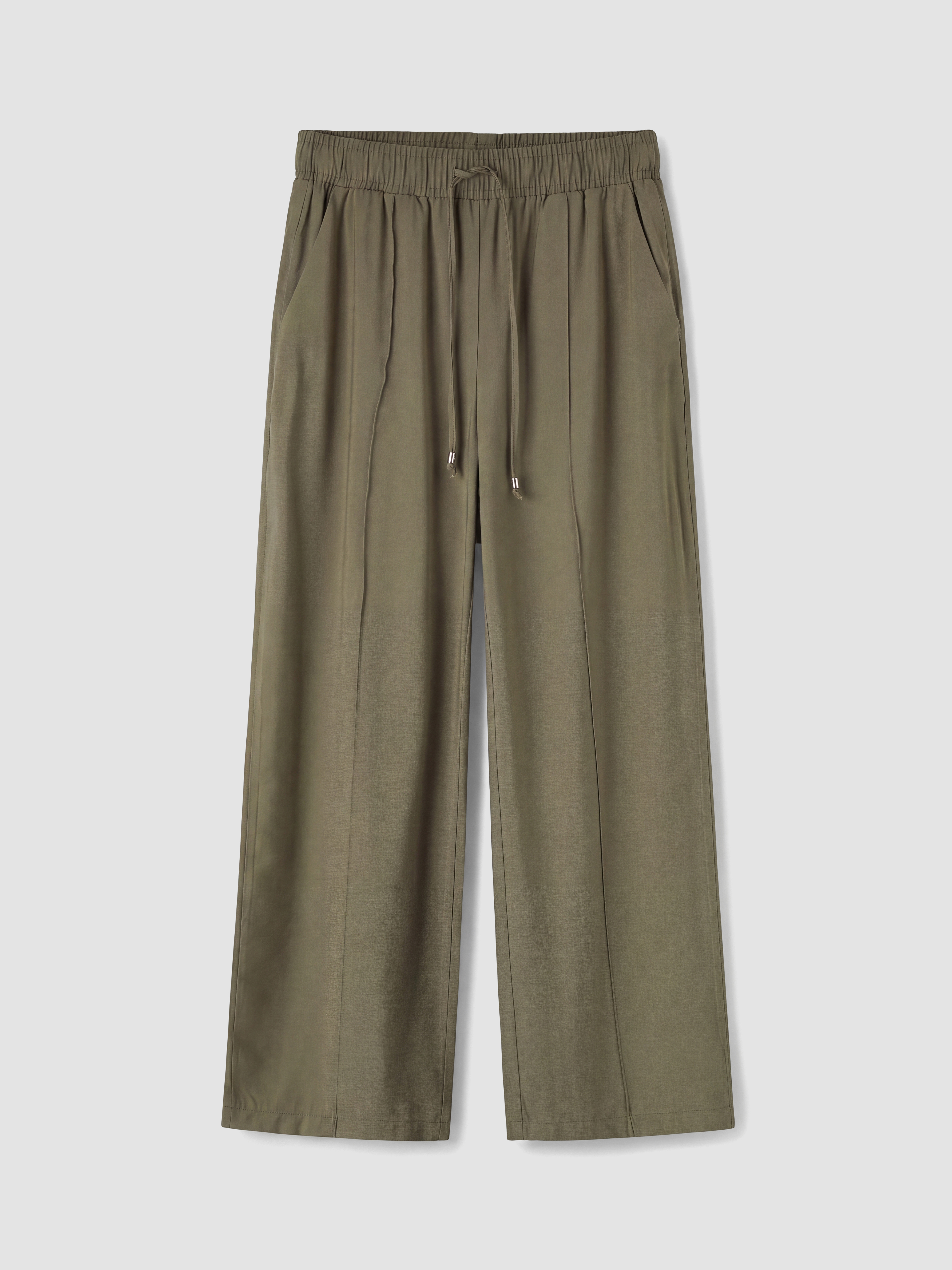 LCWAIKIKI Classic Beli Lastikli Geniş Paça Kadın Pantolon görsel 5