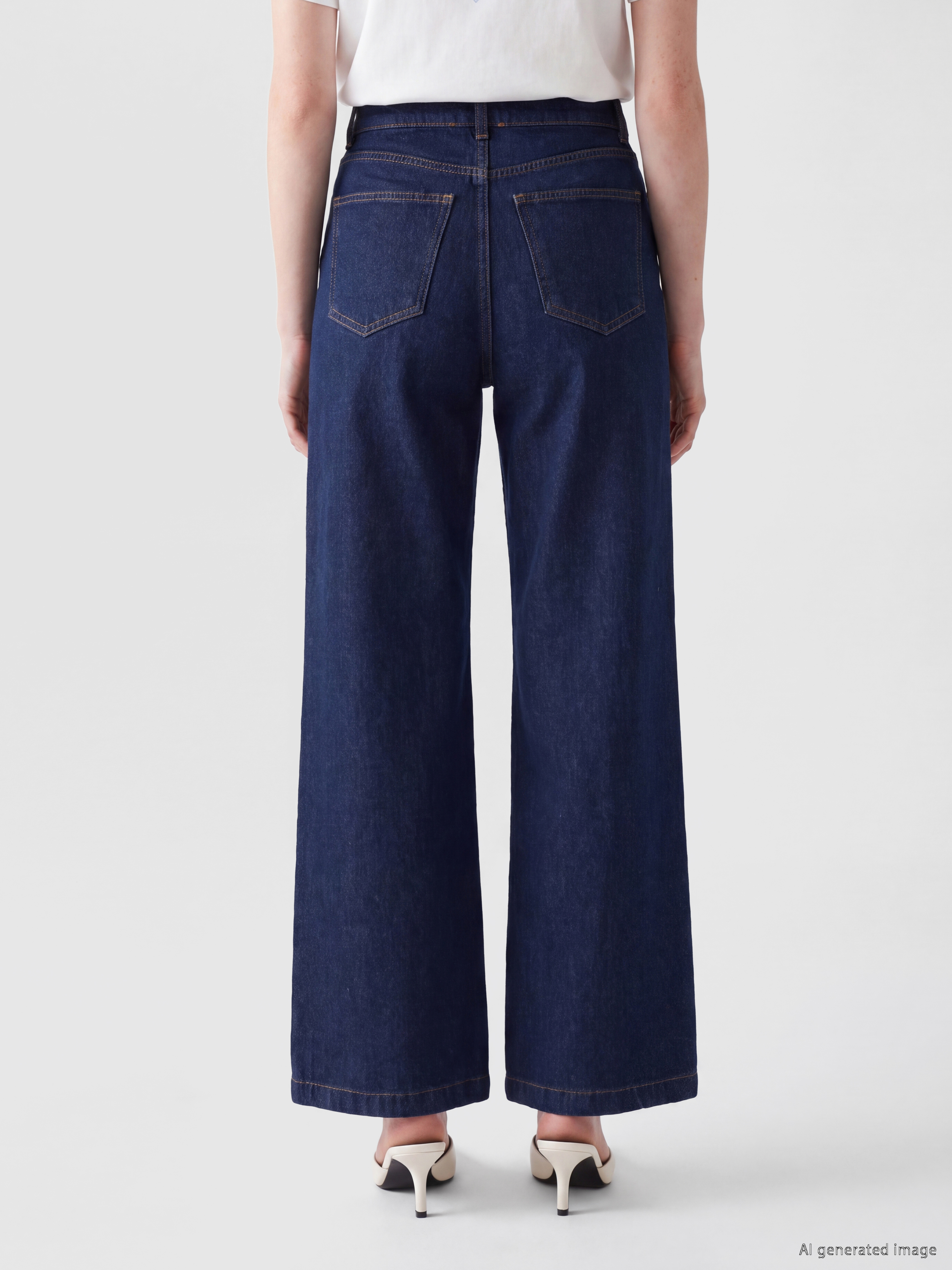 LCW Comfort Wideleg Kadın Jean Pantolon görsel 4