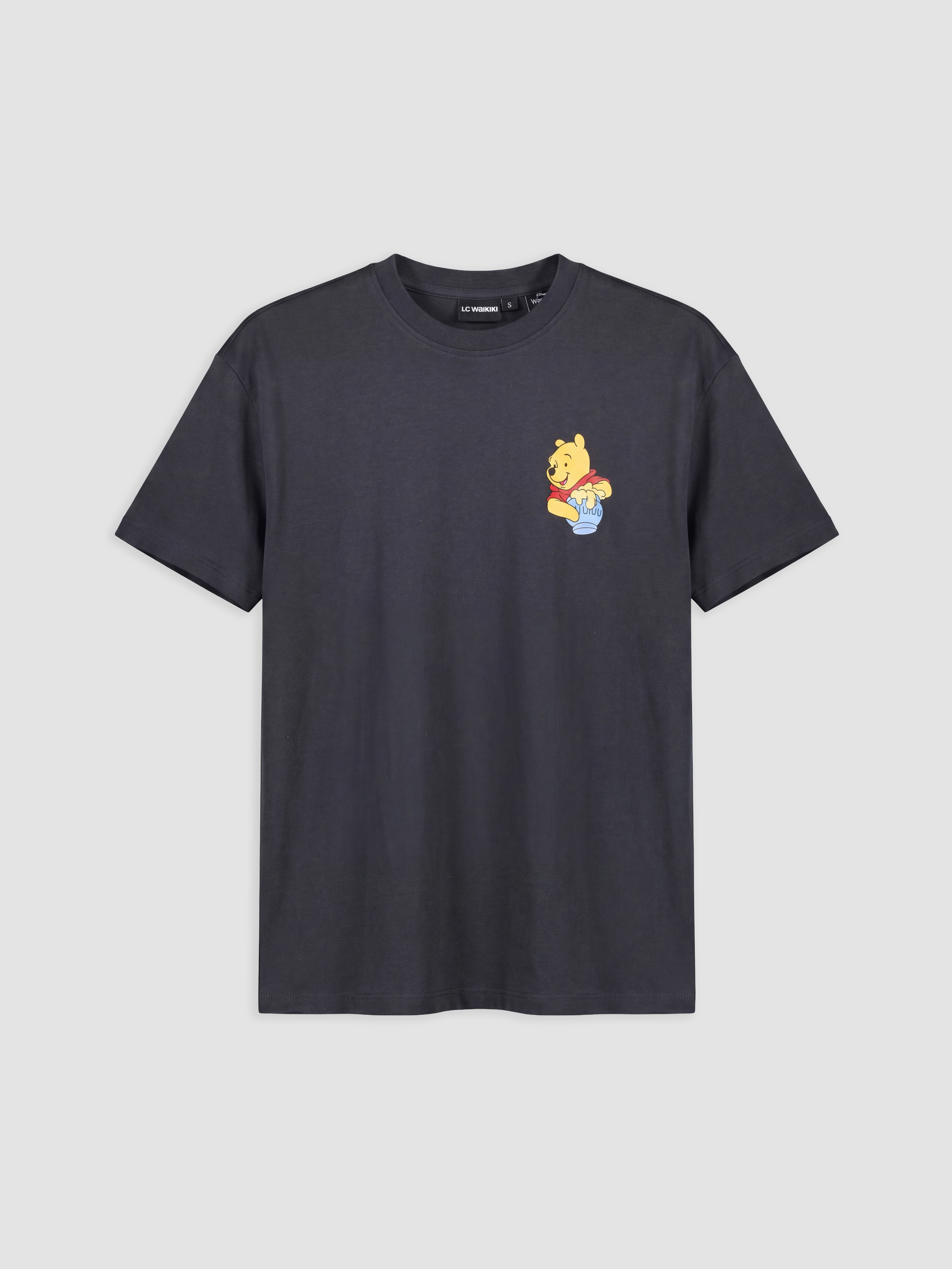 XSIDE Winnie the Pooh Baskılı %100 Pamuklu Kadın Tişört görsel 6