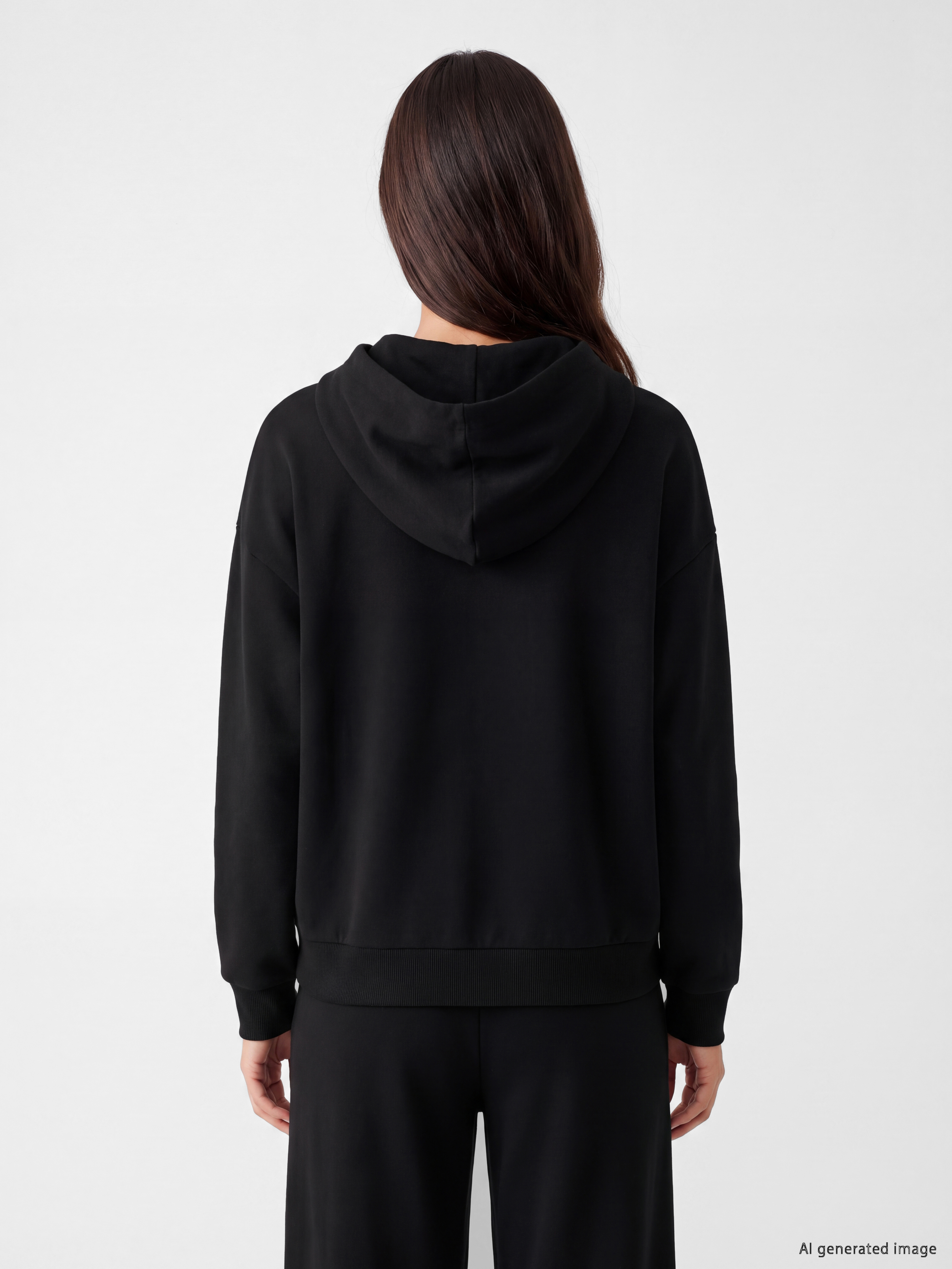 LC WAIKIKI Kapüşonlu Kadın Kalın Fermuarlı Sweatshirt görsel 4