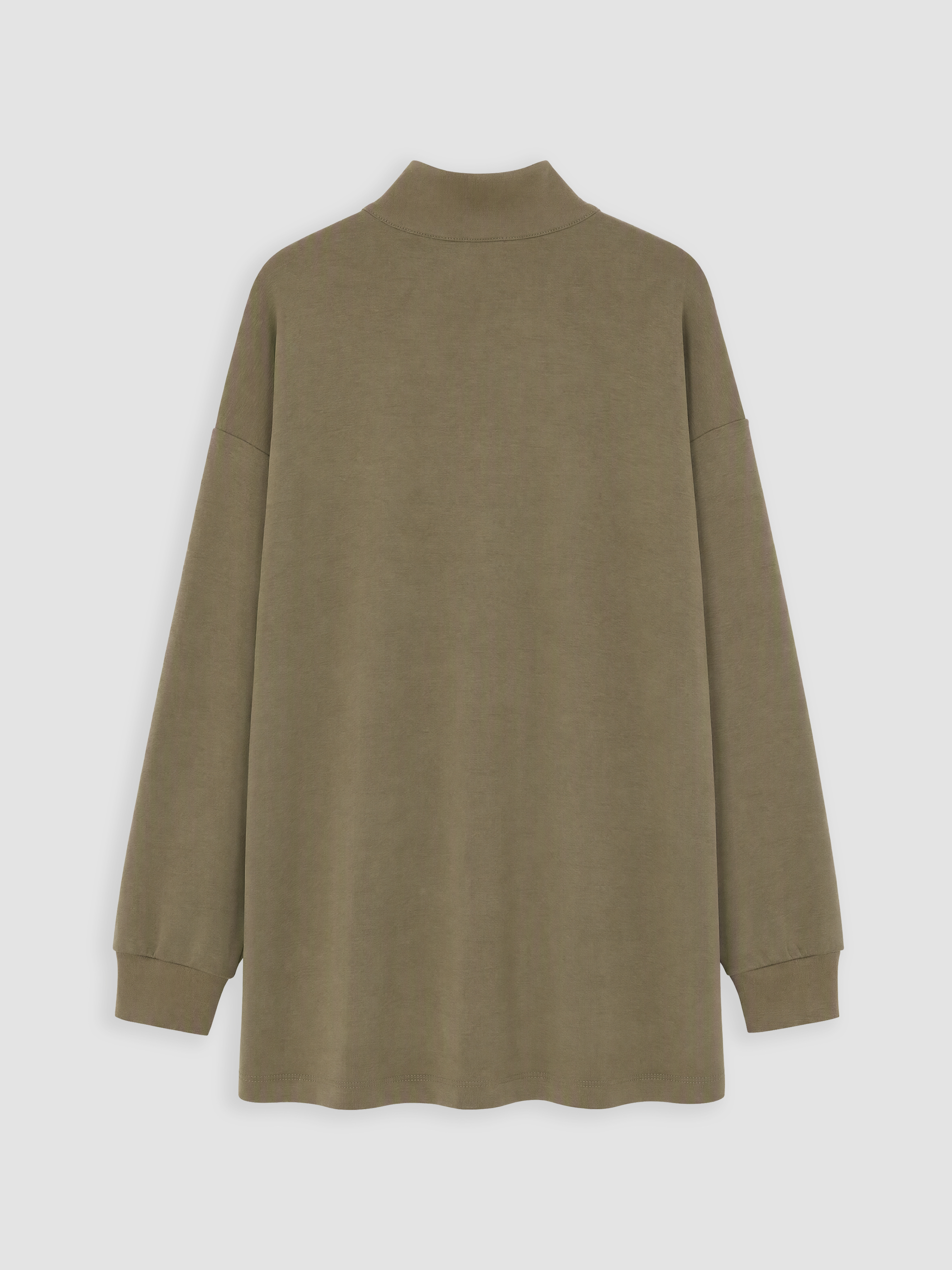 LCW Modest Dik Yaka Soft Touch Kadın Sweatshirt Tunik görsel 3