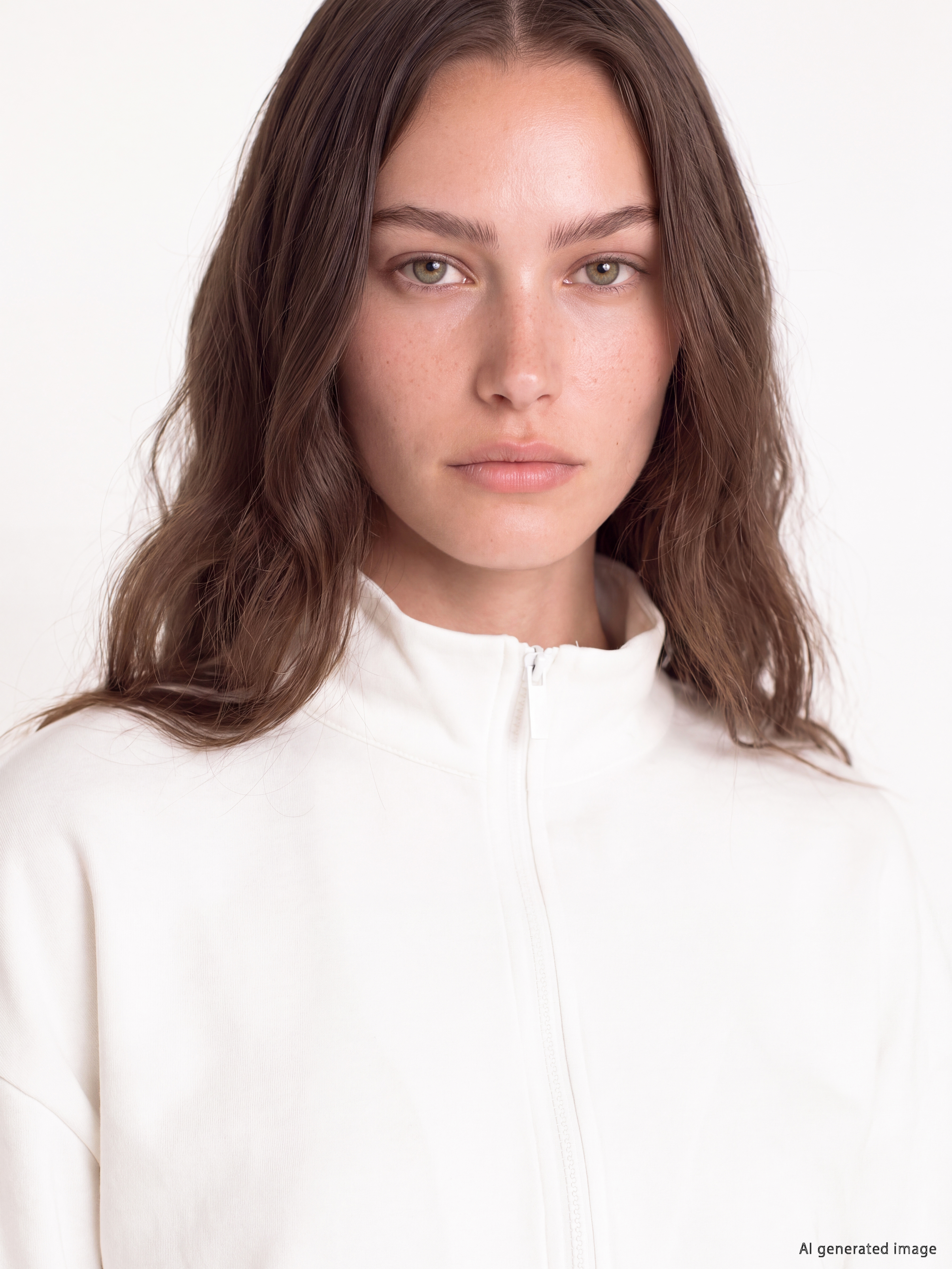 LCW Modest Dik Yaka Soft Touch Kadın Sweatshirt Tunik görsel 3