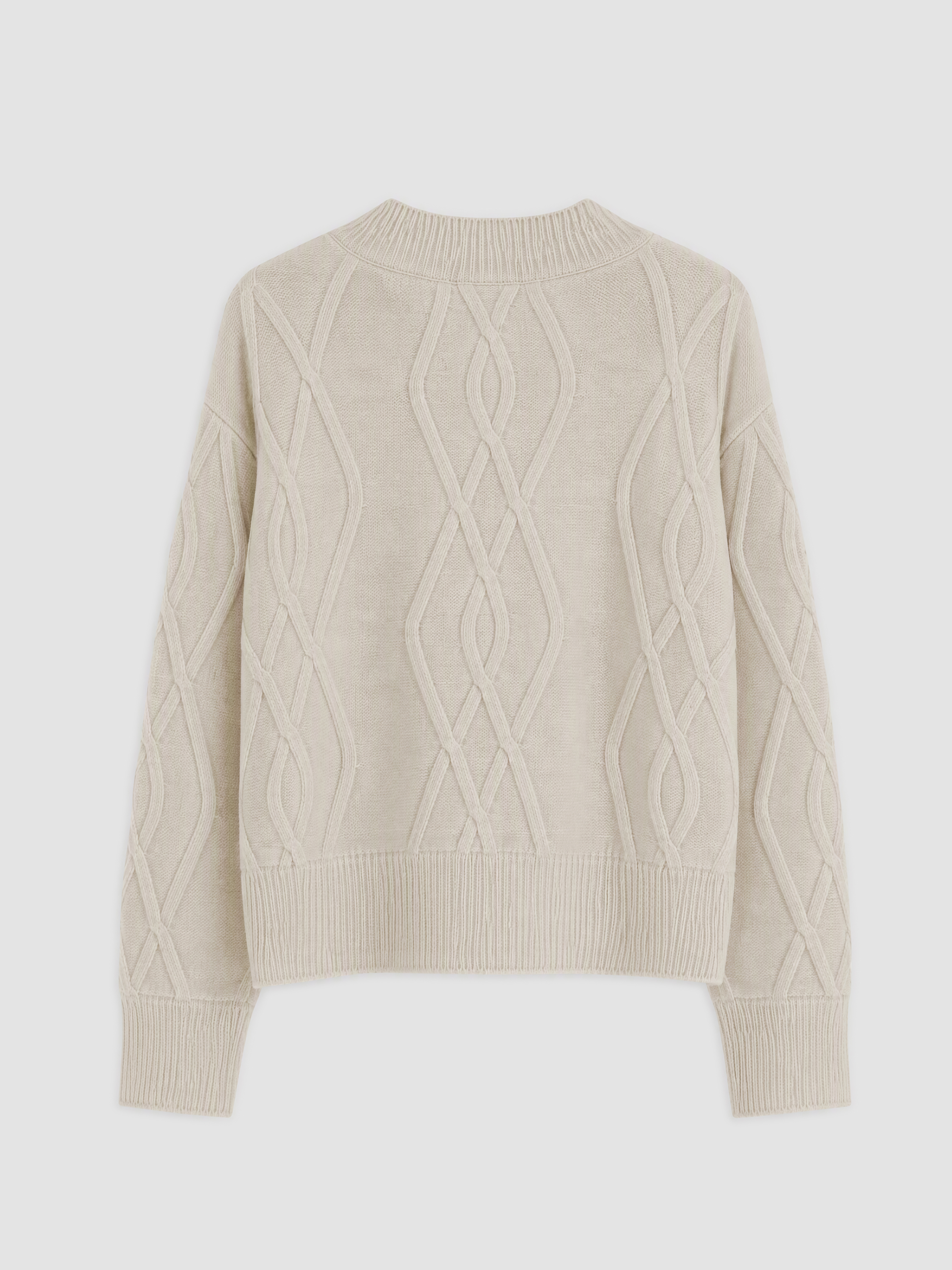 LCW EVERYDAY Baklava Desenli Oversize Kadın Triko Kazak görsel 6