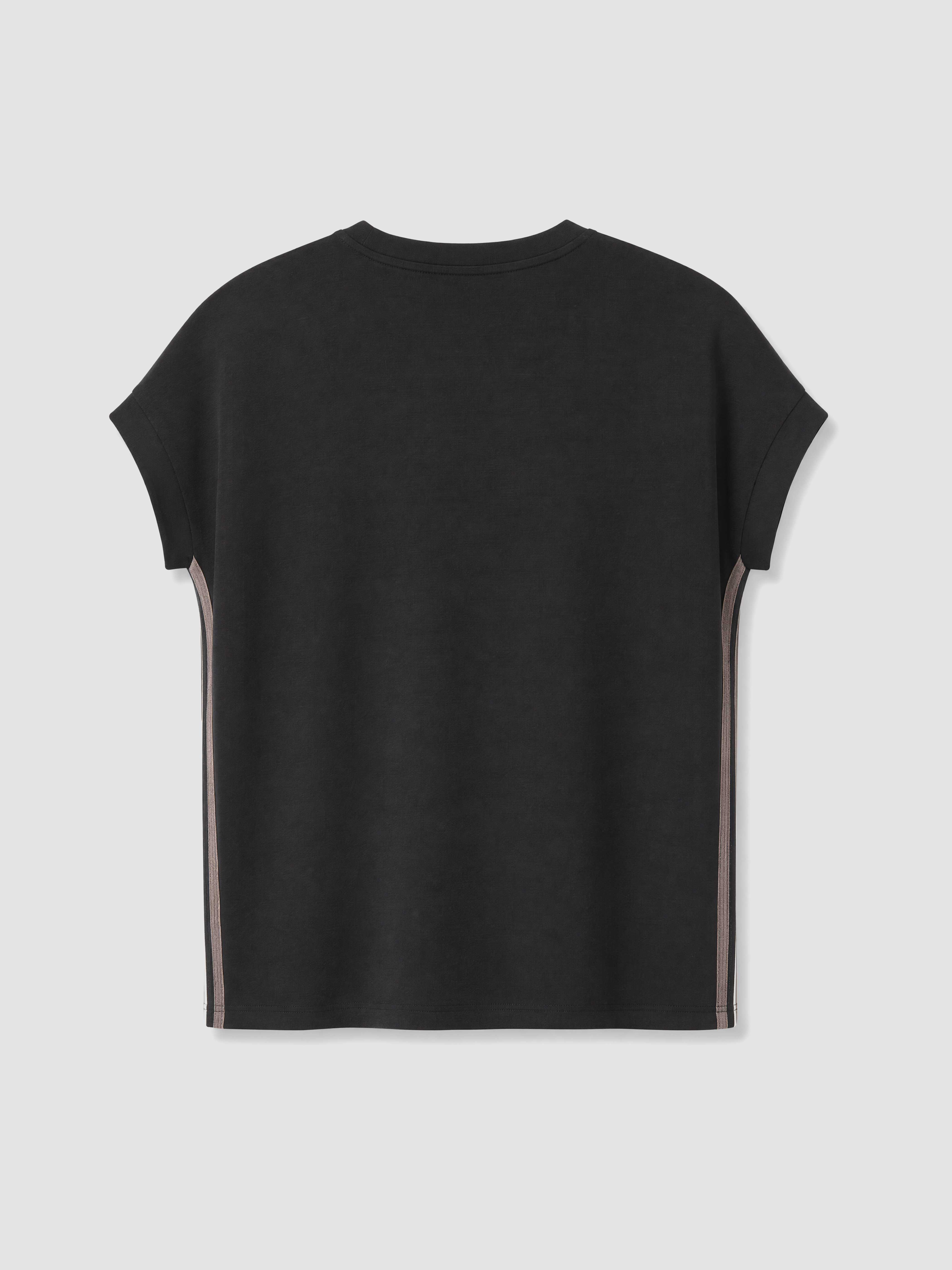 LCW EVERYDAY Şerit Detaylı Soft Touch Oversize Kadın Tişört görsel 6