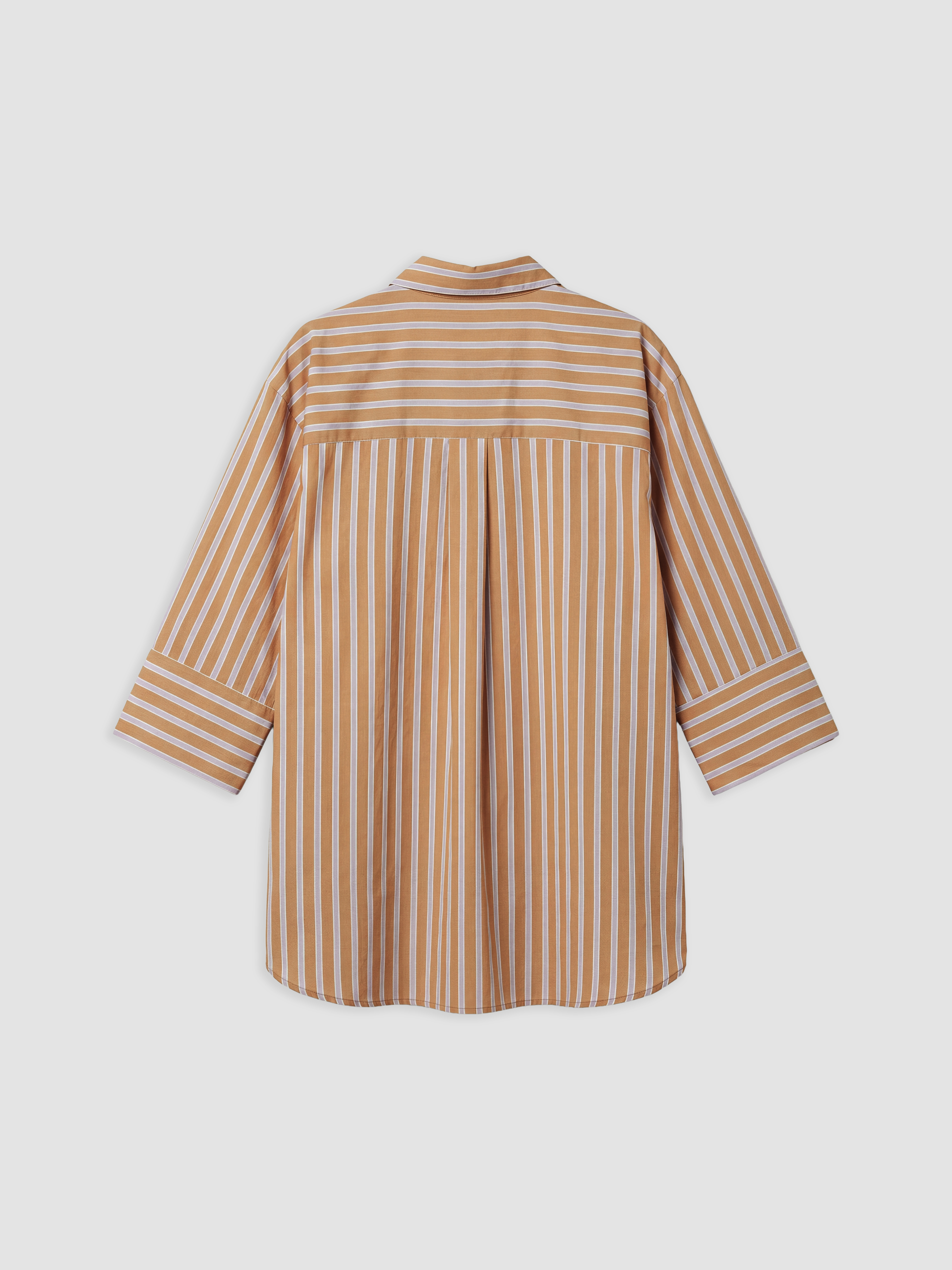 LCW STUDIO Çizgili Oversize Kadın Gömlek görsel 7