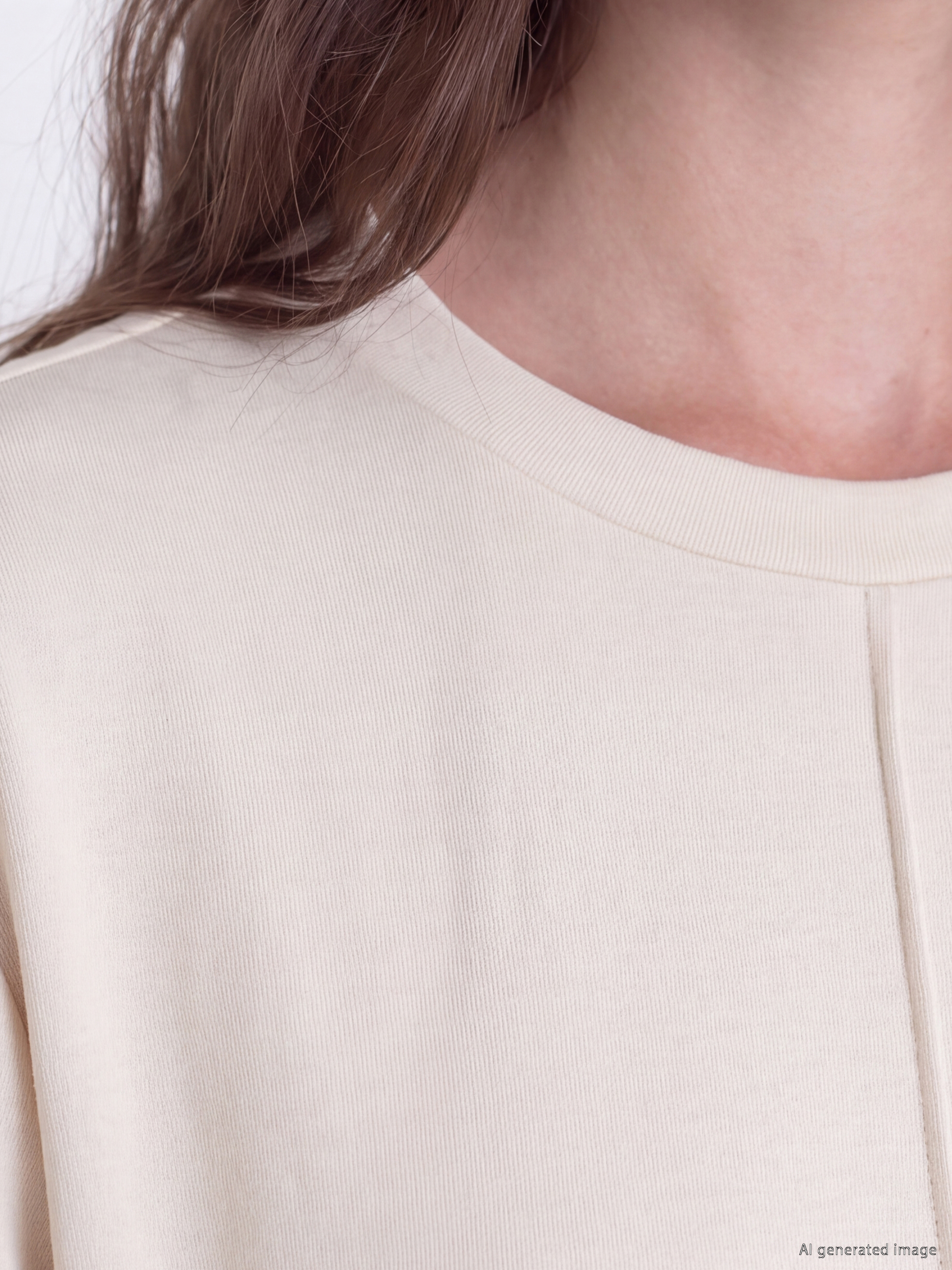 LCW Modest Soft Touch Kadın Sweatshirt Tunik görsel 3