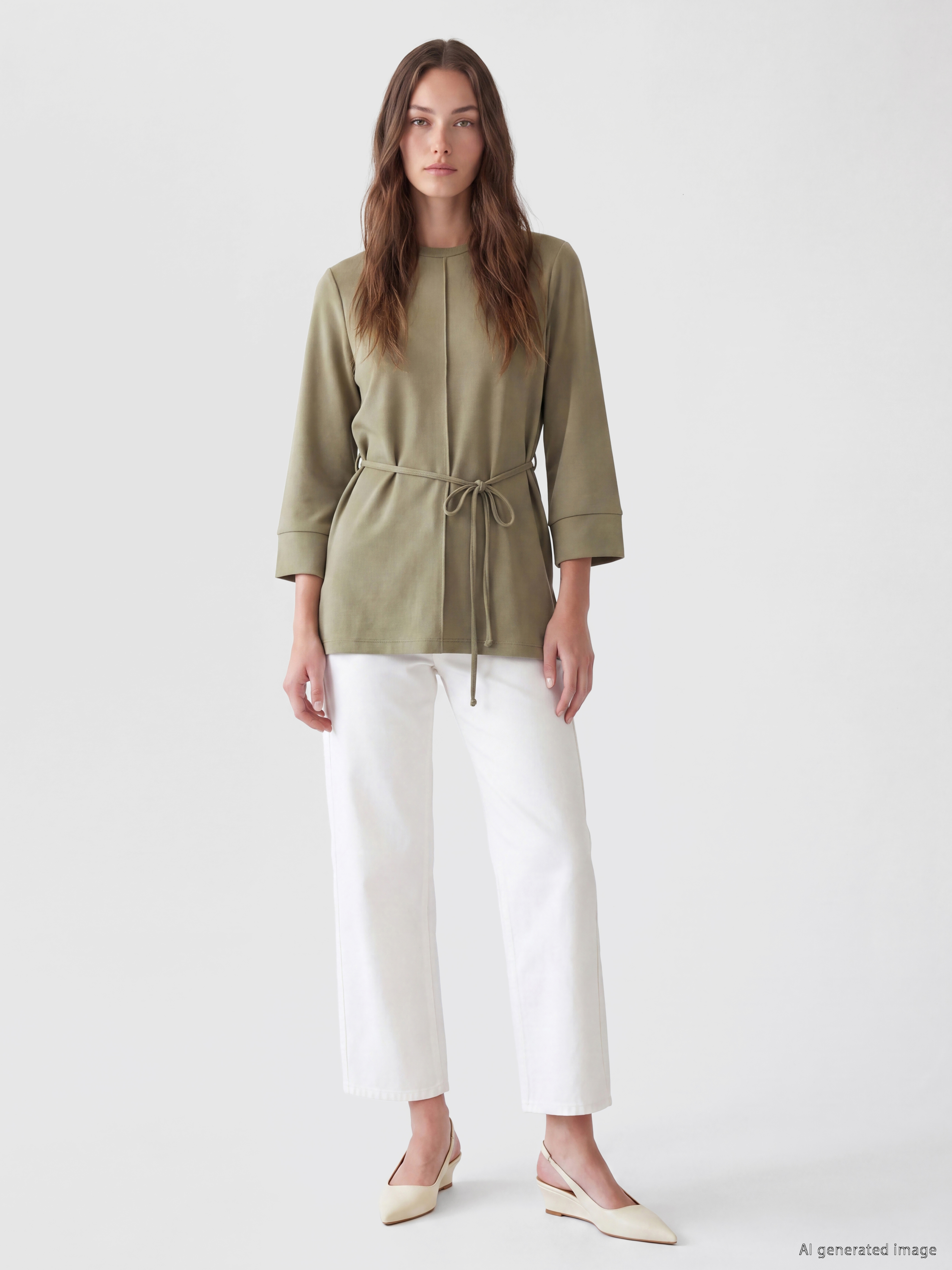LCW Modest Soft Touch Kadın Sweatshirt Tunik görsel 2