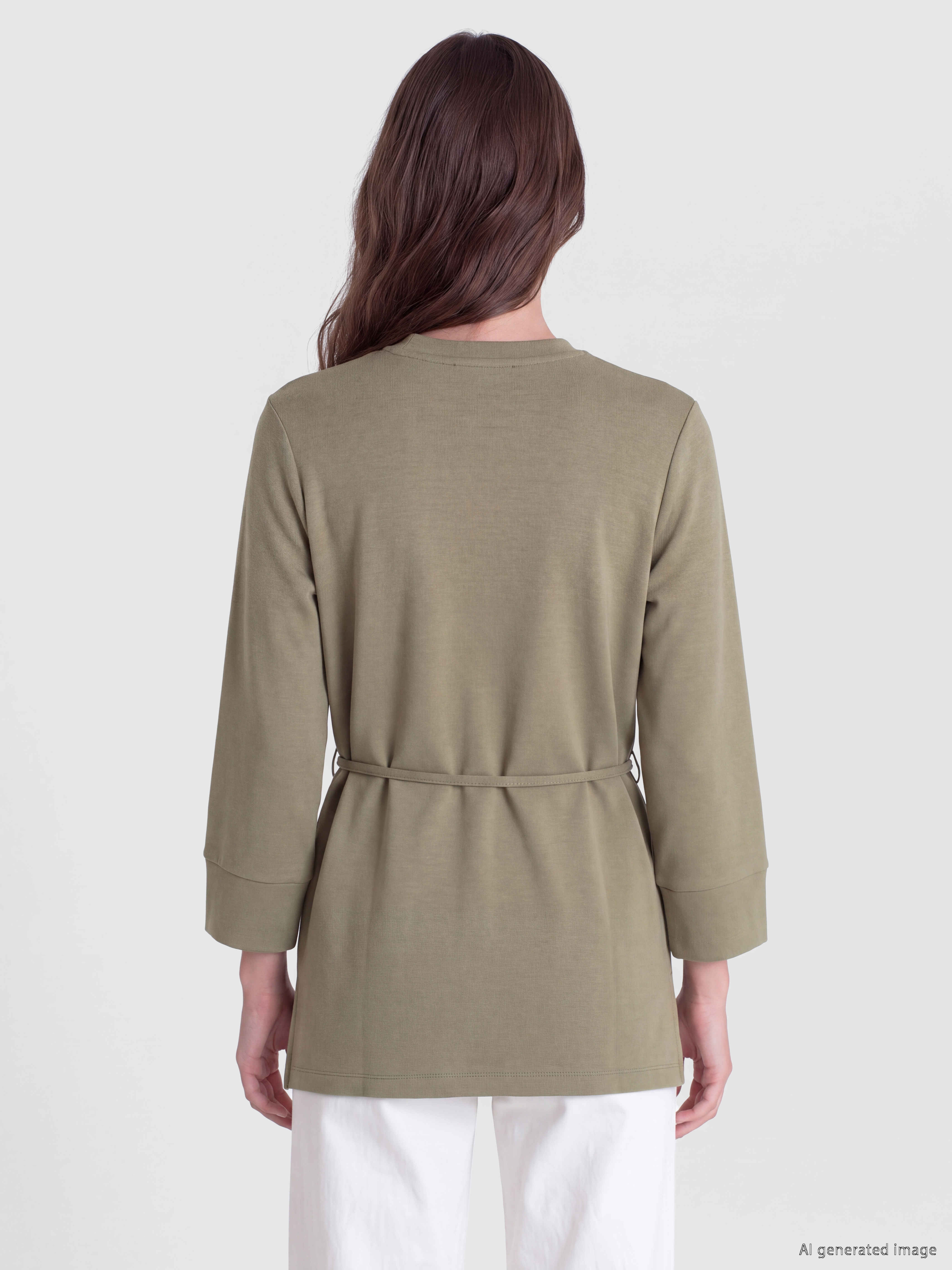 LCW Modest Soft Touch Kadın Sweatshirt Tunik görsel 4