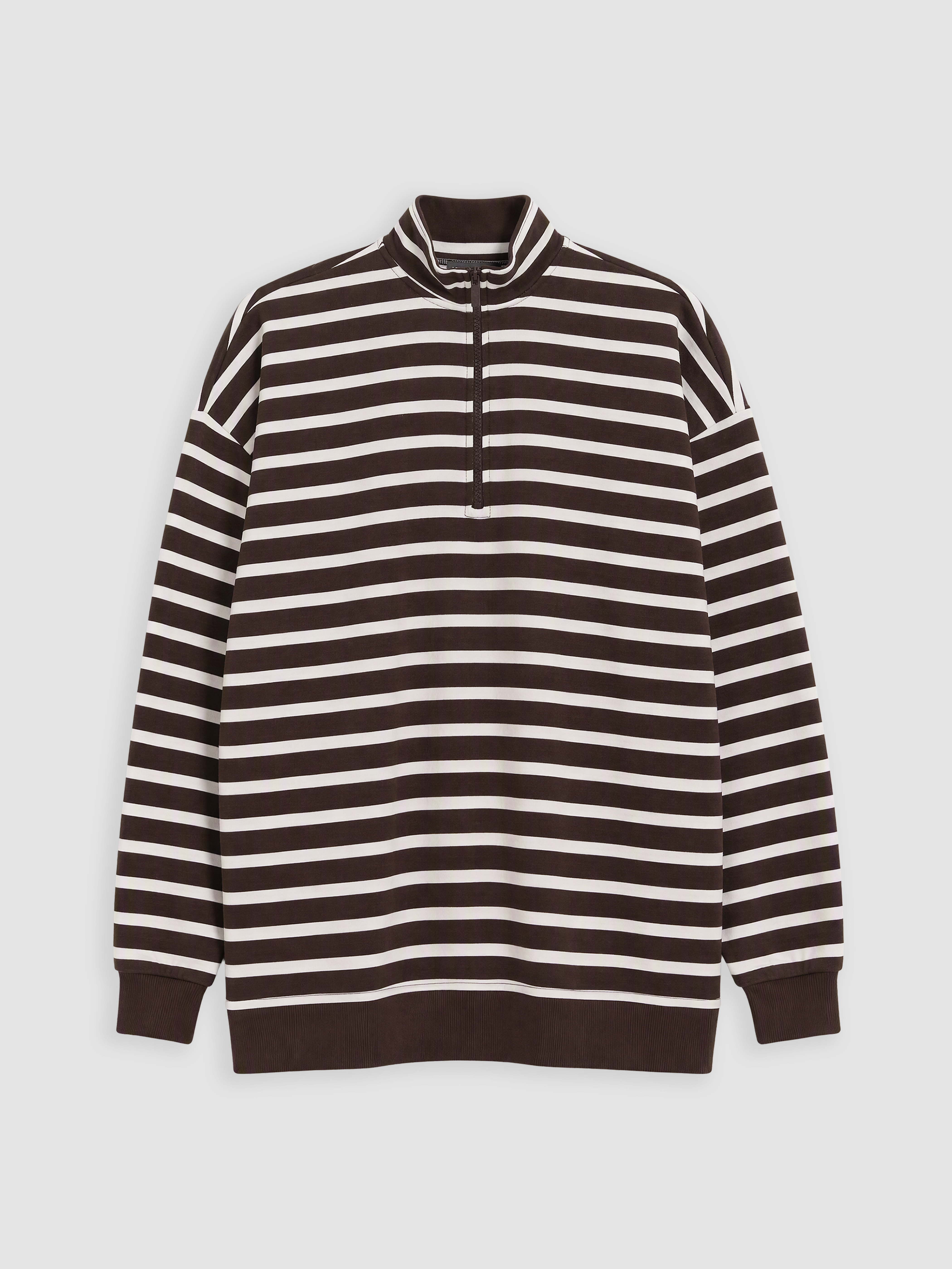 LCW Modest Çİzgili Kadın Kalın Sweatshirt Tunik