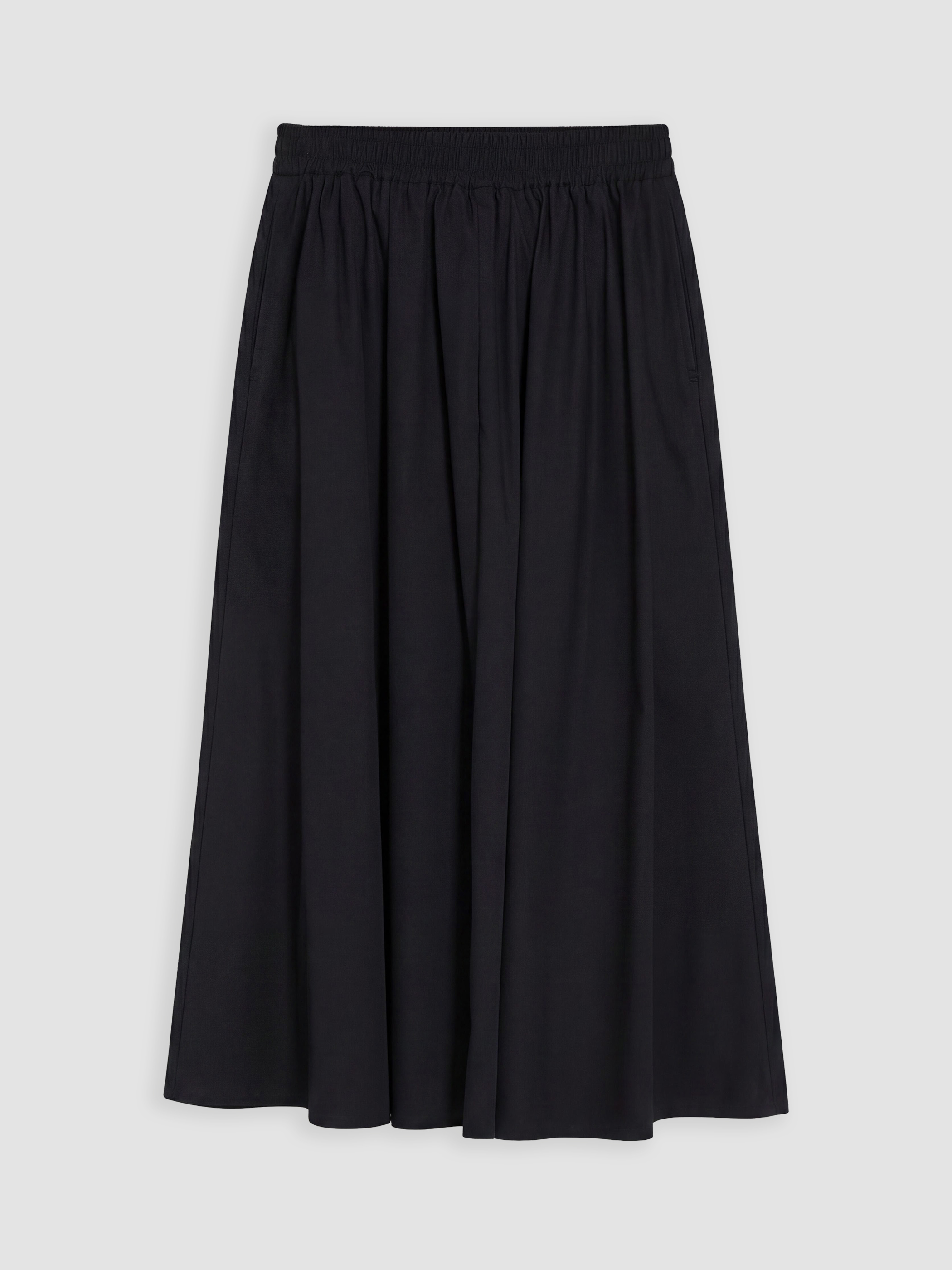 Natuvera Beli Lastikli Poplin Kloş Etek görsel 7