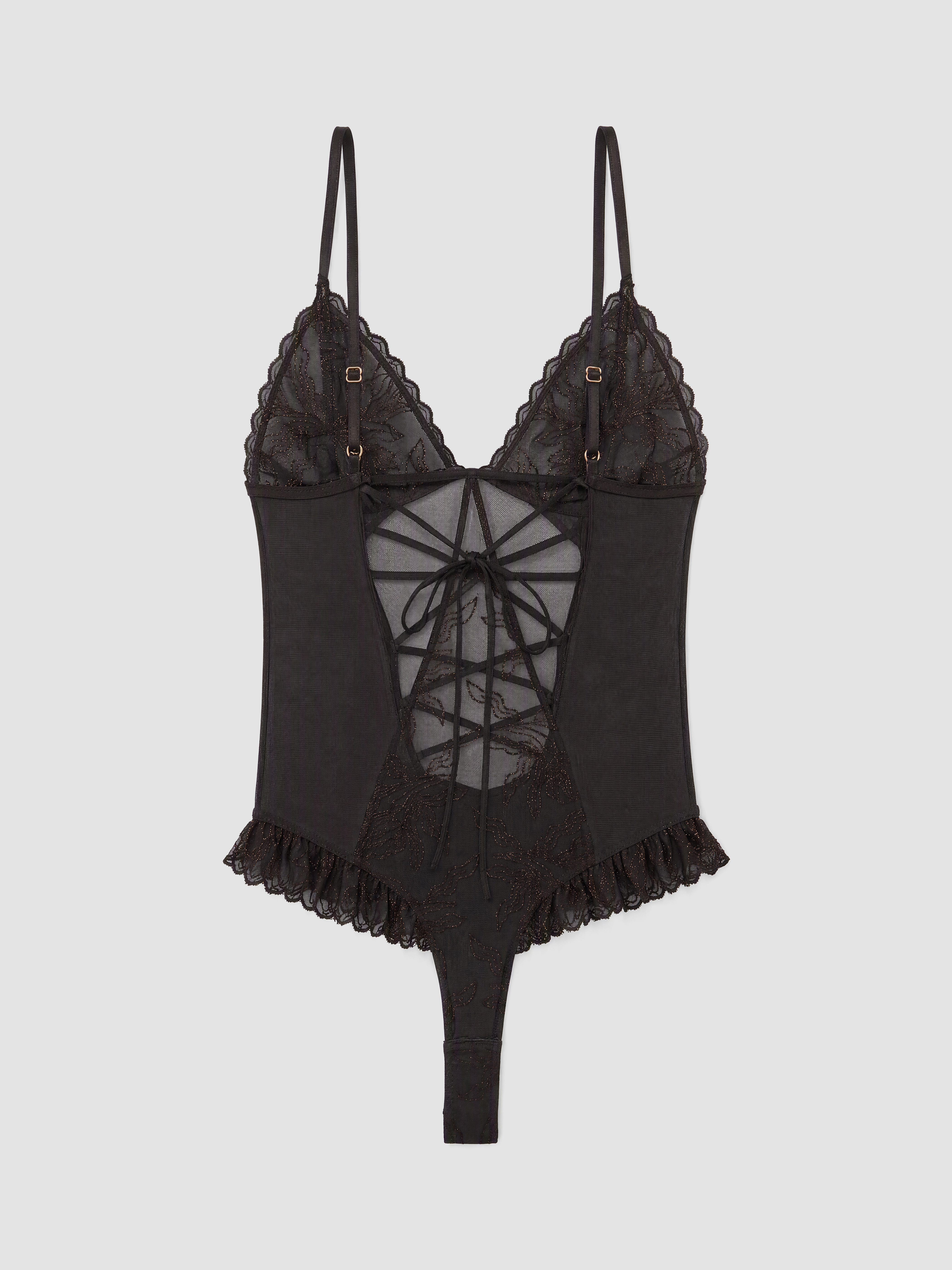 LCW DREAM Nakışlı İp Askılı Kadın Fantezi Bodysuit görsel 2