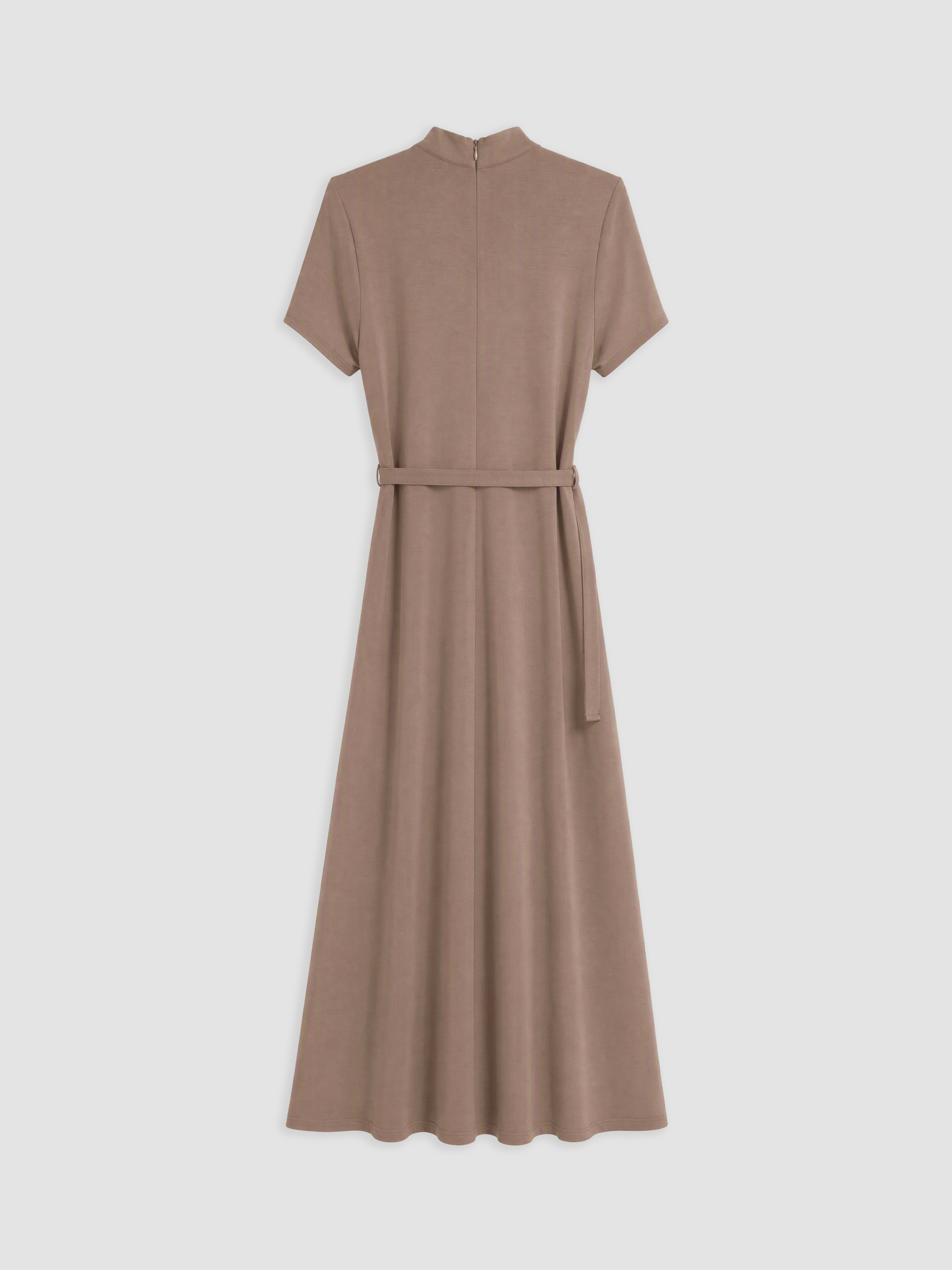 LCW Comfort Dik Yaka Kemerli Elbise görsel 6