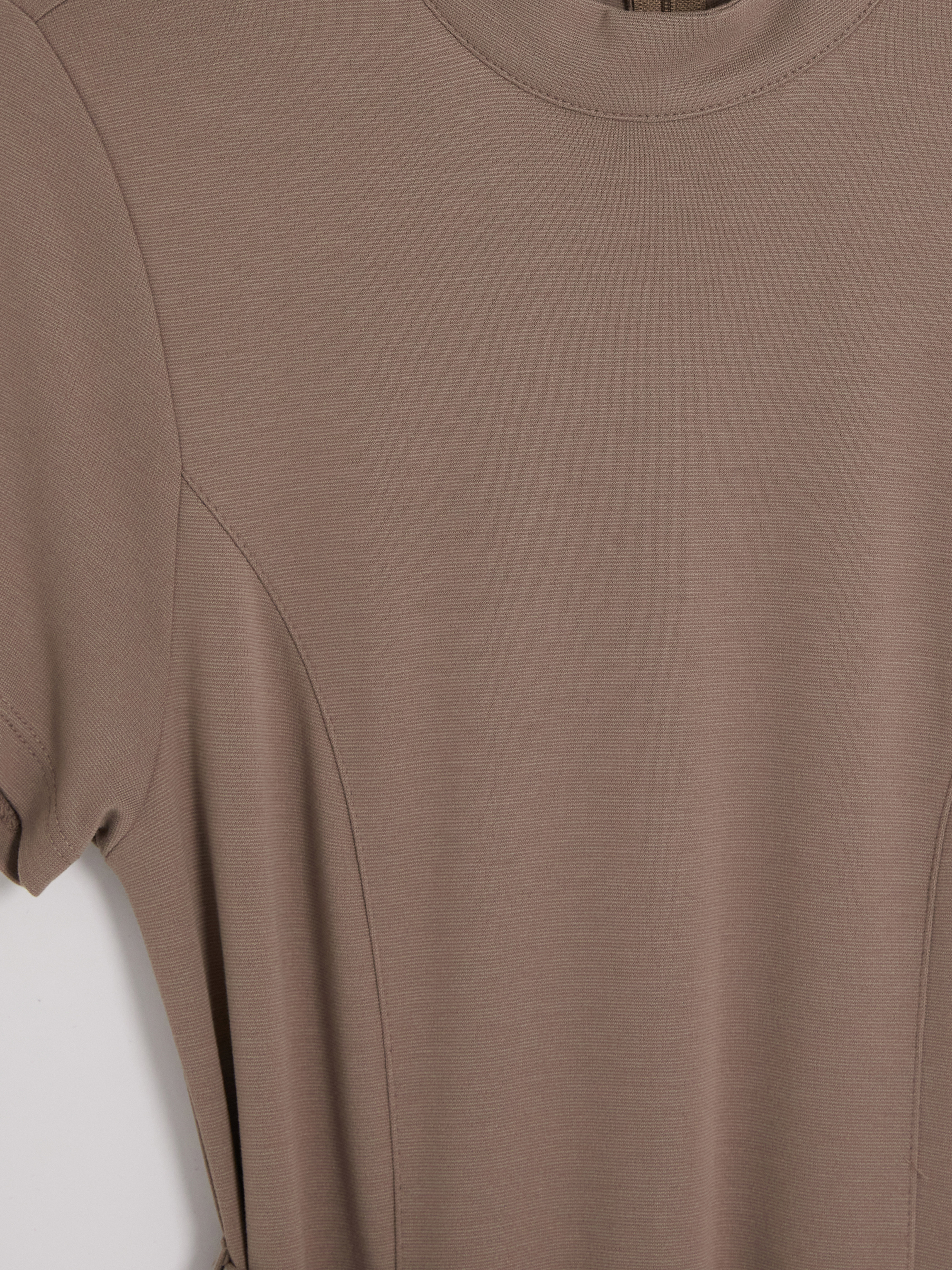 LCW Comfort Dik Yaka Kemerli Elbise görsel 7