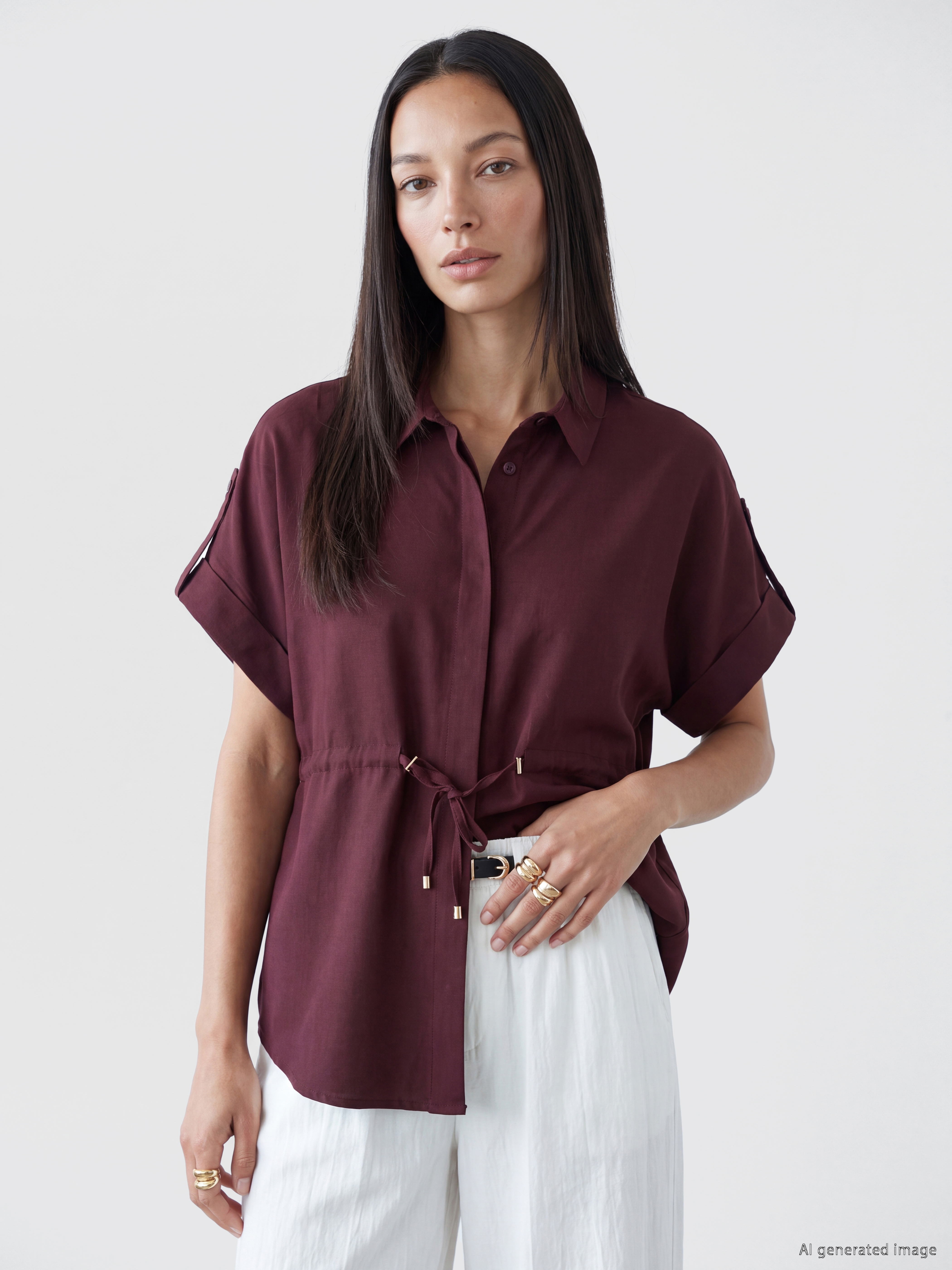 LCW EVERYDAY Bağcıklı Oversize Kadın Gömlek
