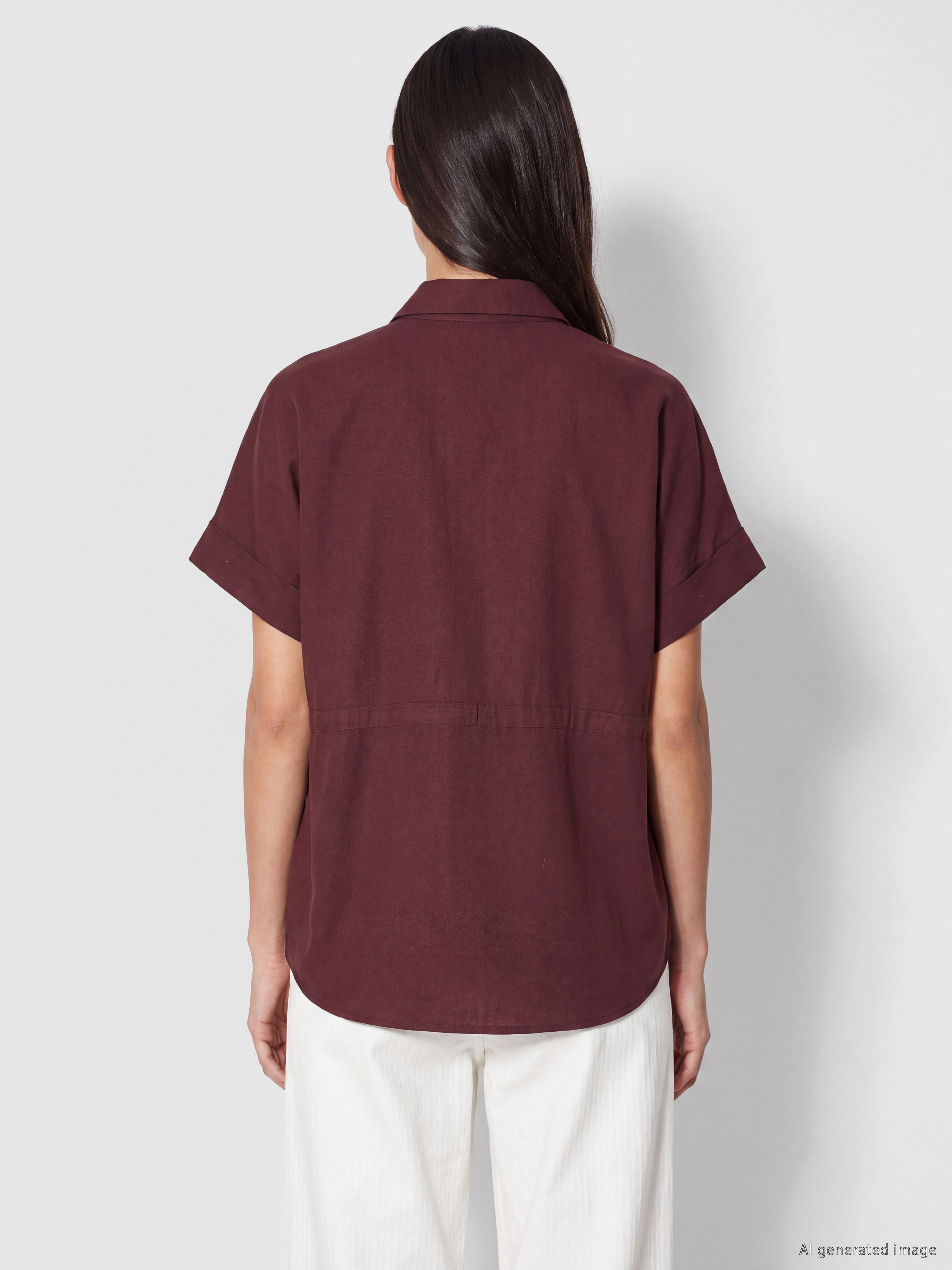 LCW EVERYDAY Bağcıklı Oversize Kadın Gömlek görsel 4