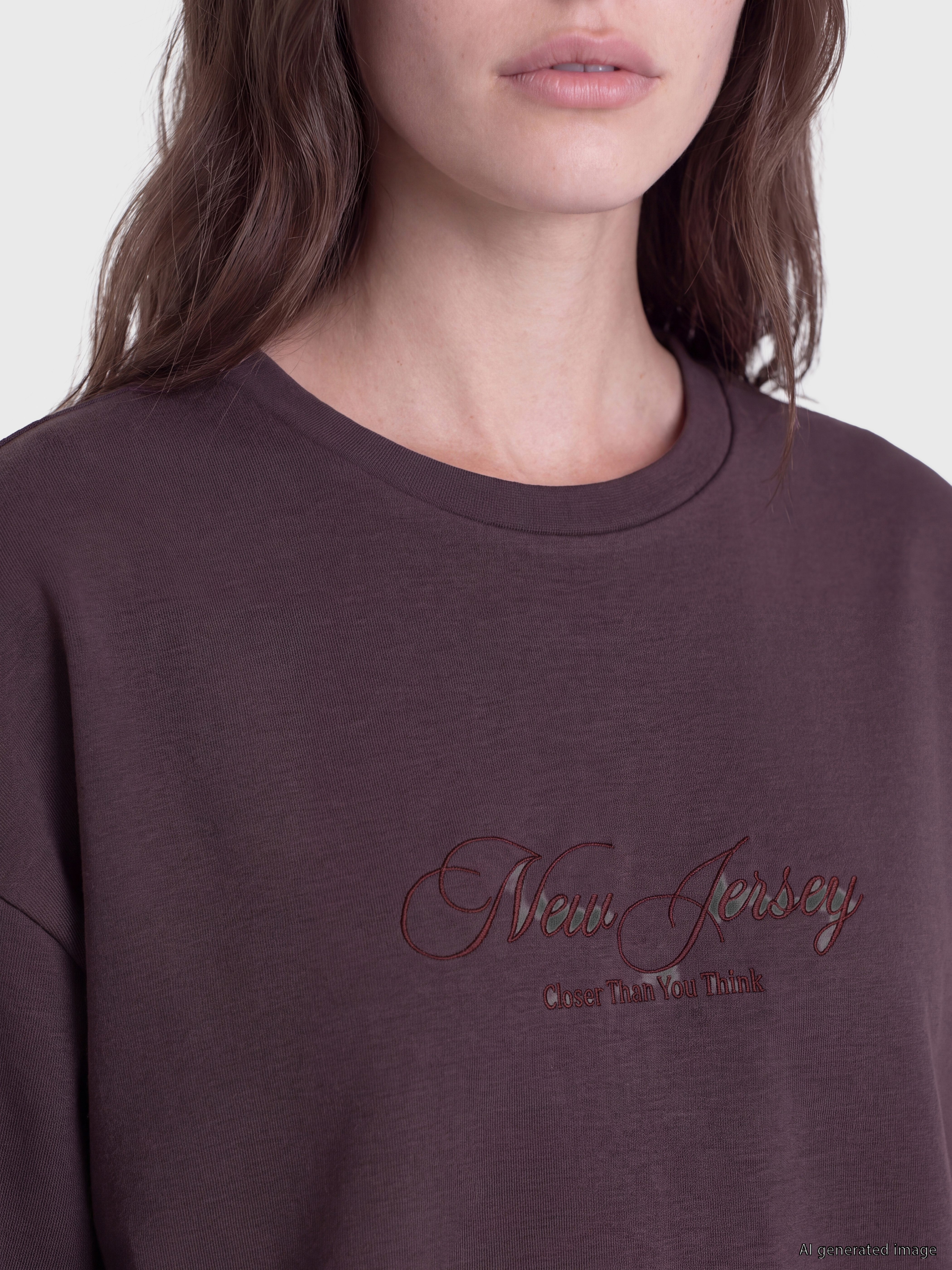 LCW Modest Nakışlı Soft Touch Kadın Sweatshirt Tunik görsel 3