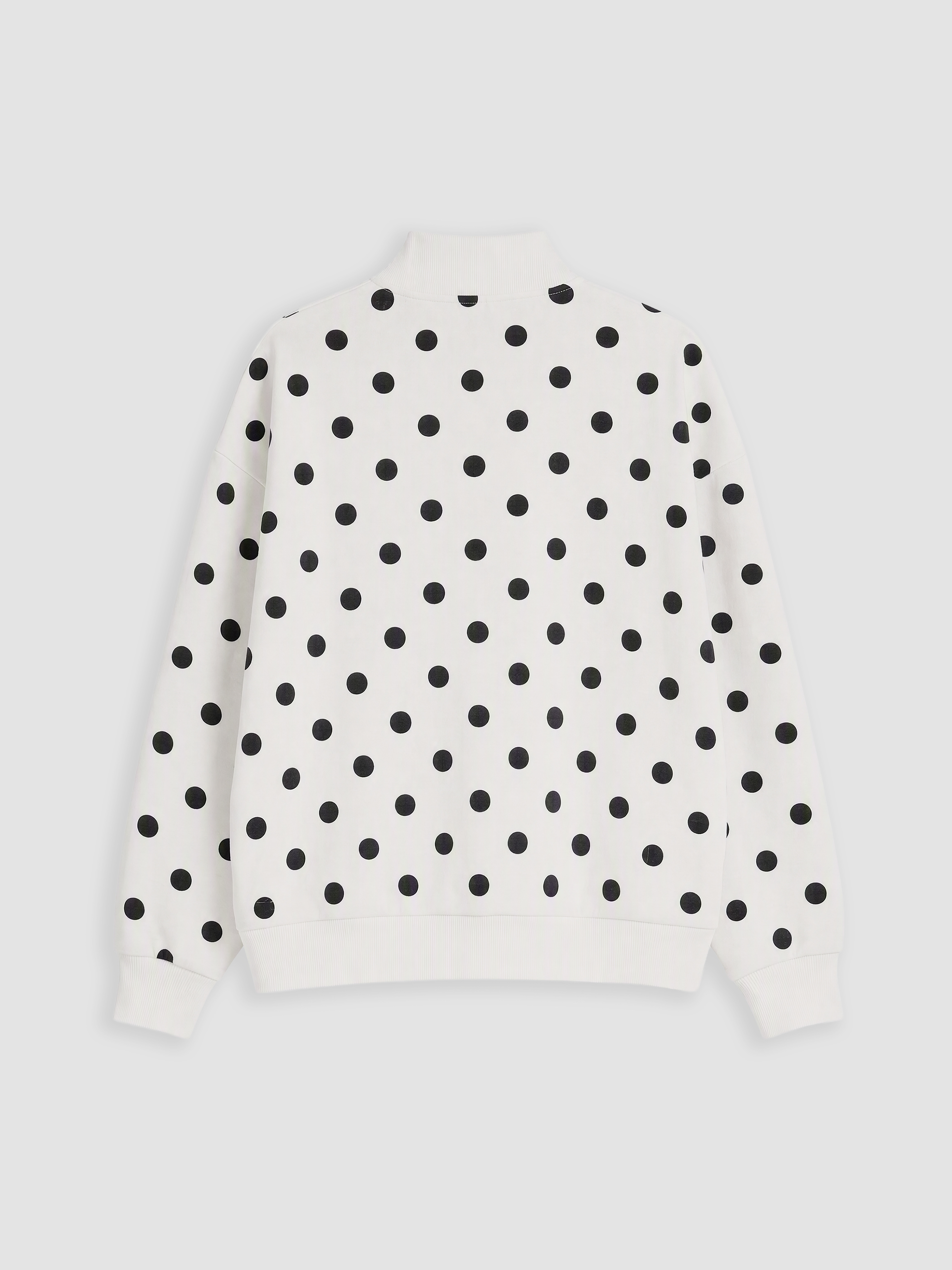 XSIDE Puantiyeli Oversize Kadın Kalın Sweatshirt görsel 7