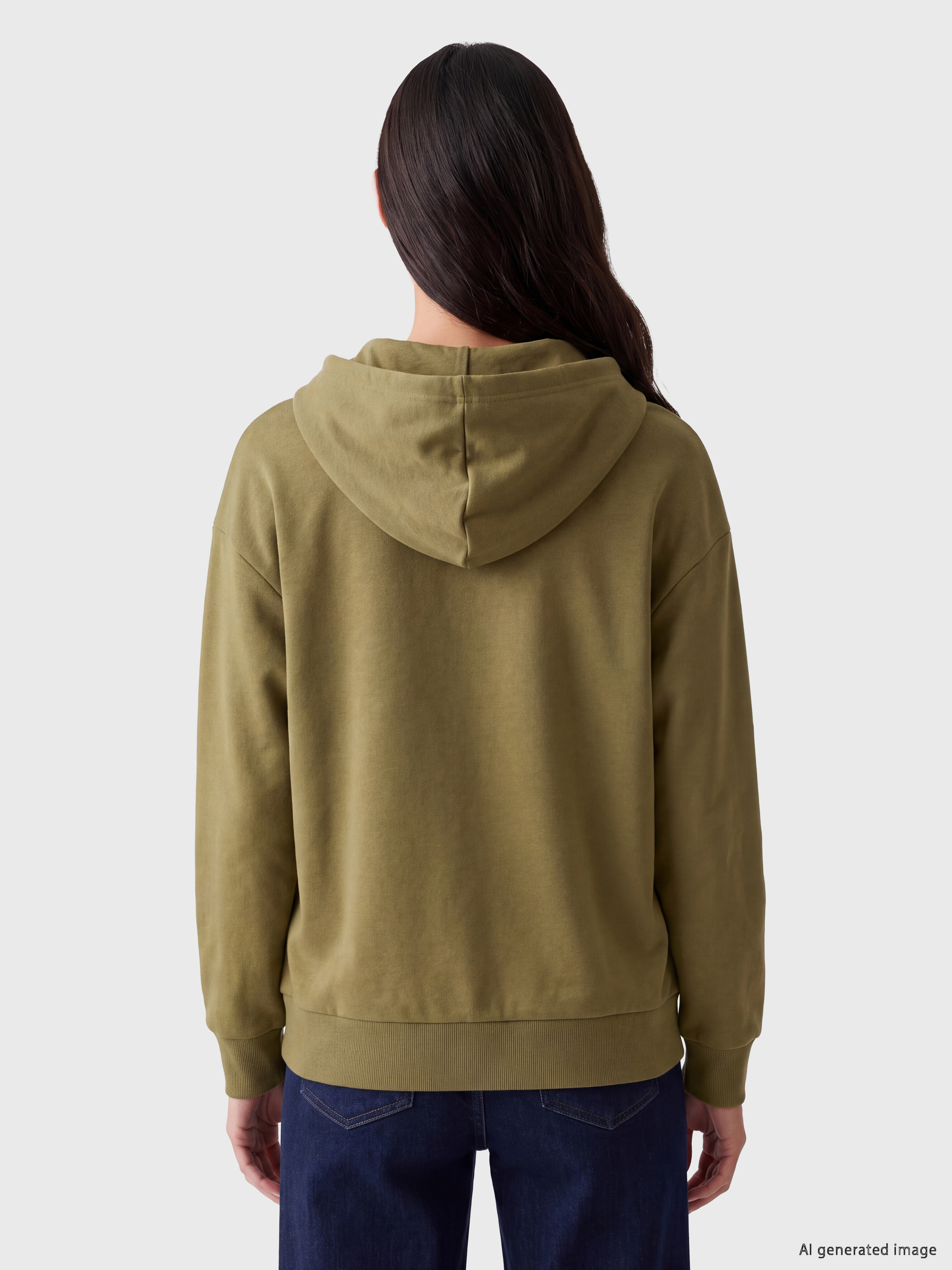 LC WAIKIKI Kapüşonlu Kadın Kalın Fermuarlı Sweatshirt görsel 4