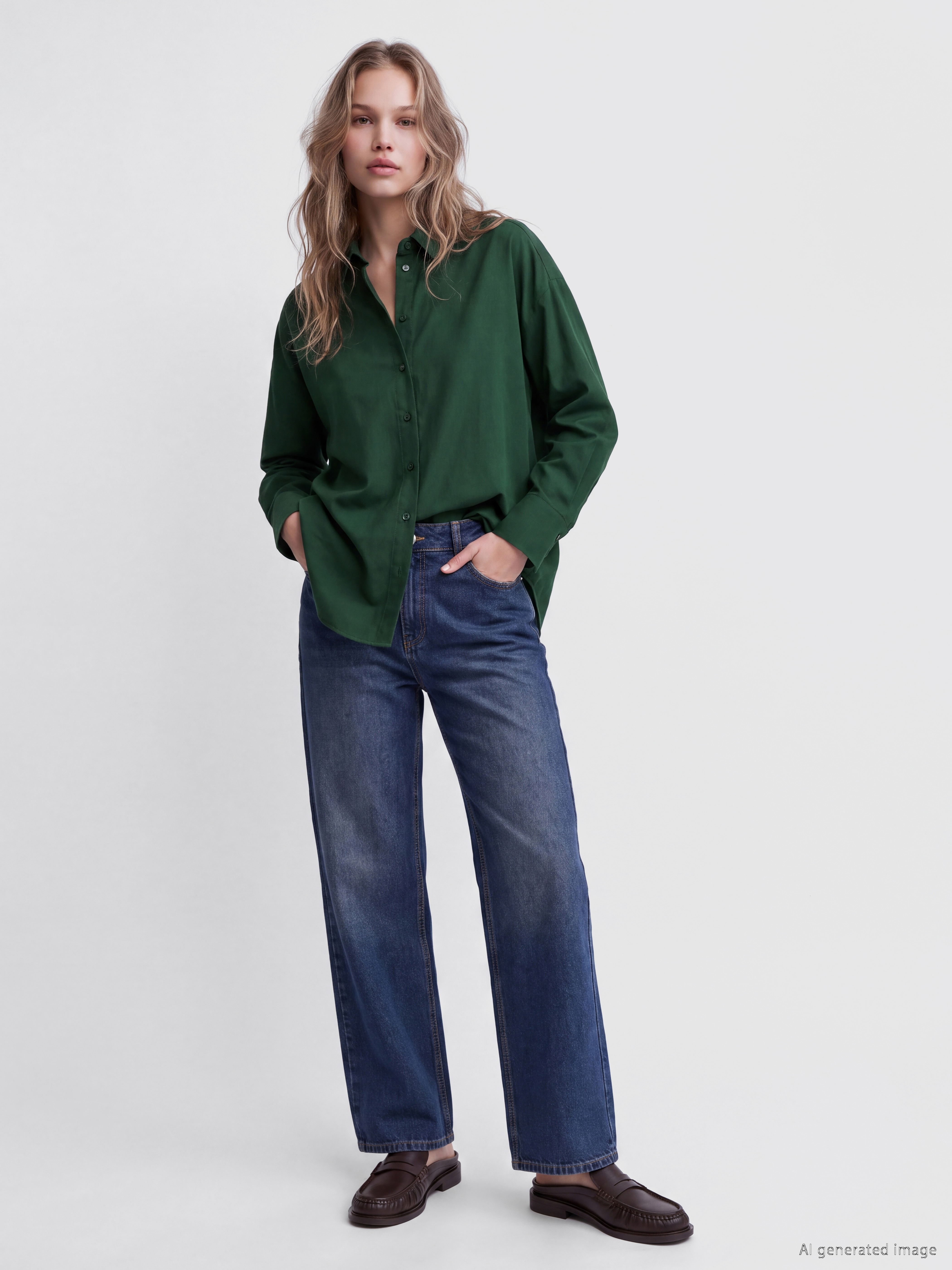 LCW Vision Oversize Kadın Gömlek görsel 3