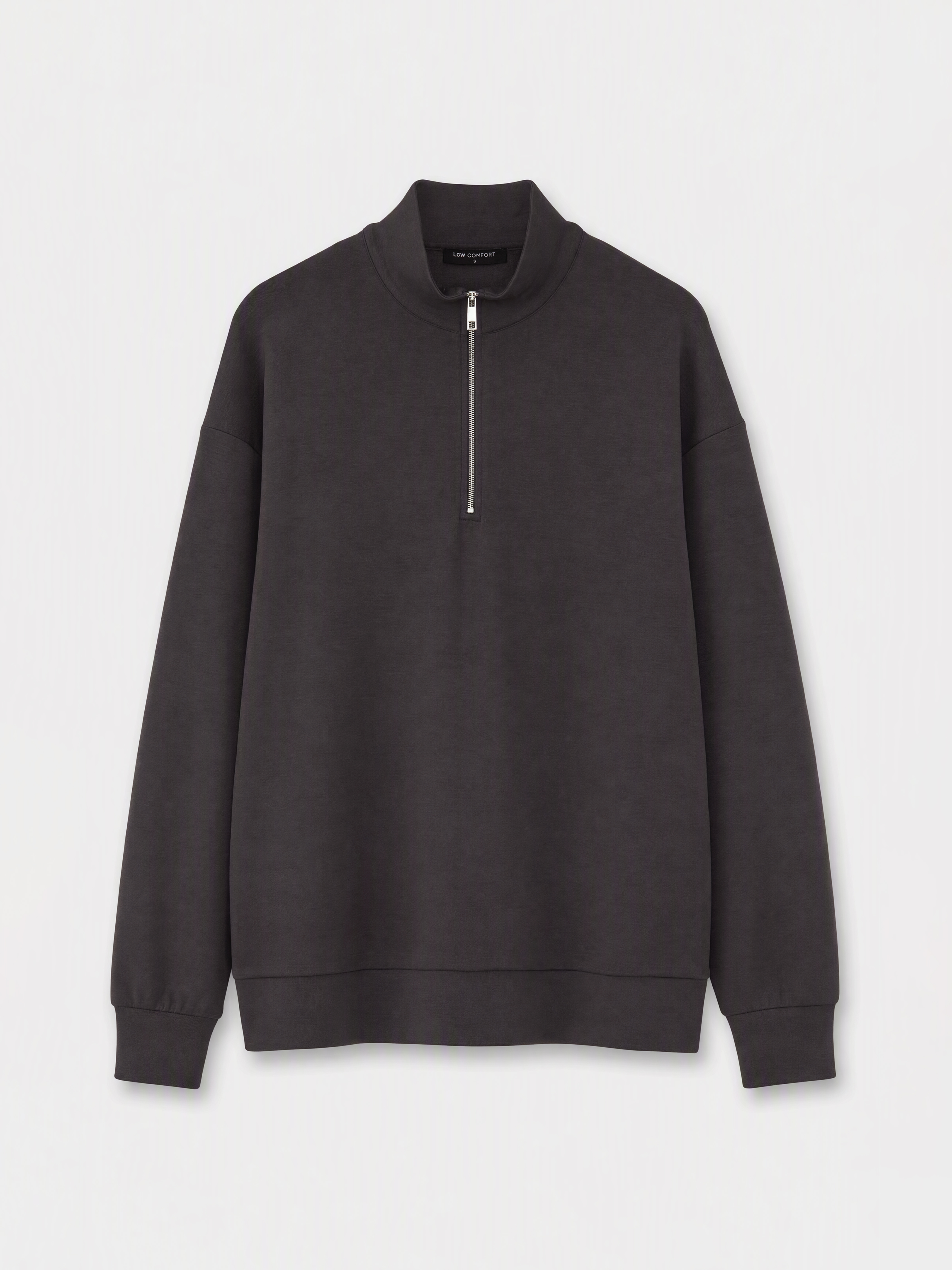 LCW Comfort Dik Yaka Soft Touch Kadın Sweatshirt görsel 5