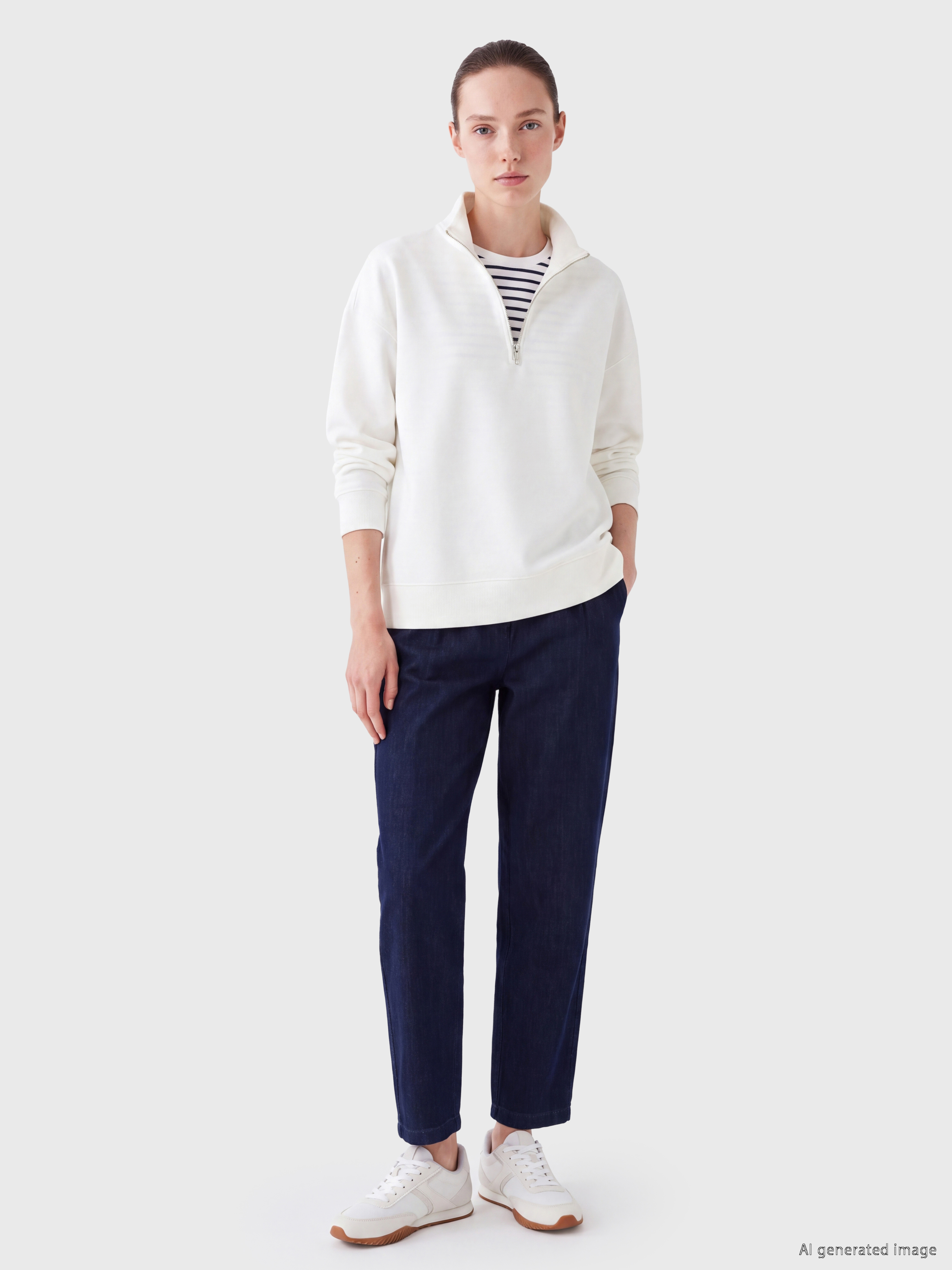 LCW Comfort Dik Yaka Soft Touch Kadın Sweatshirt