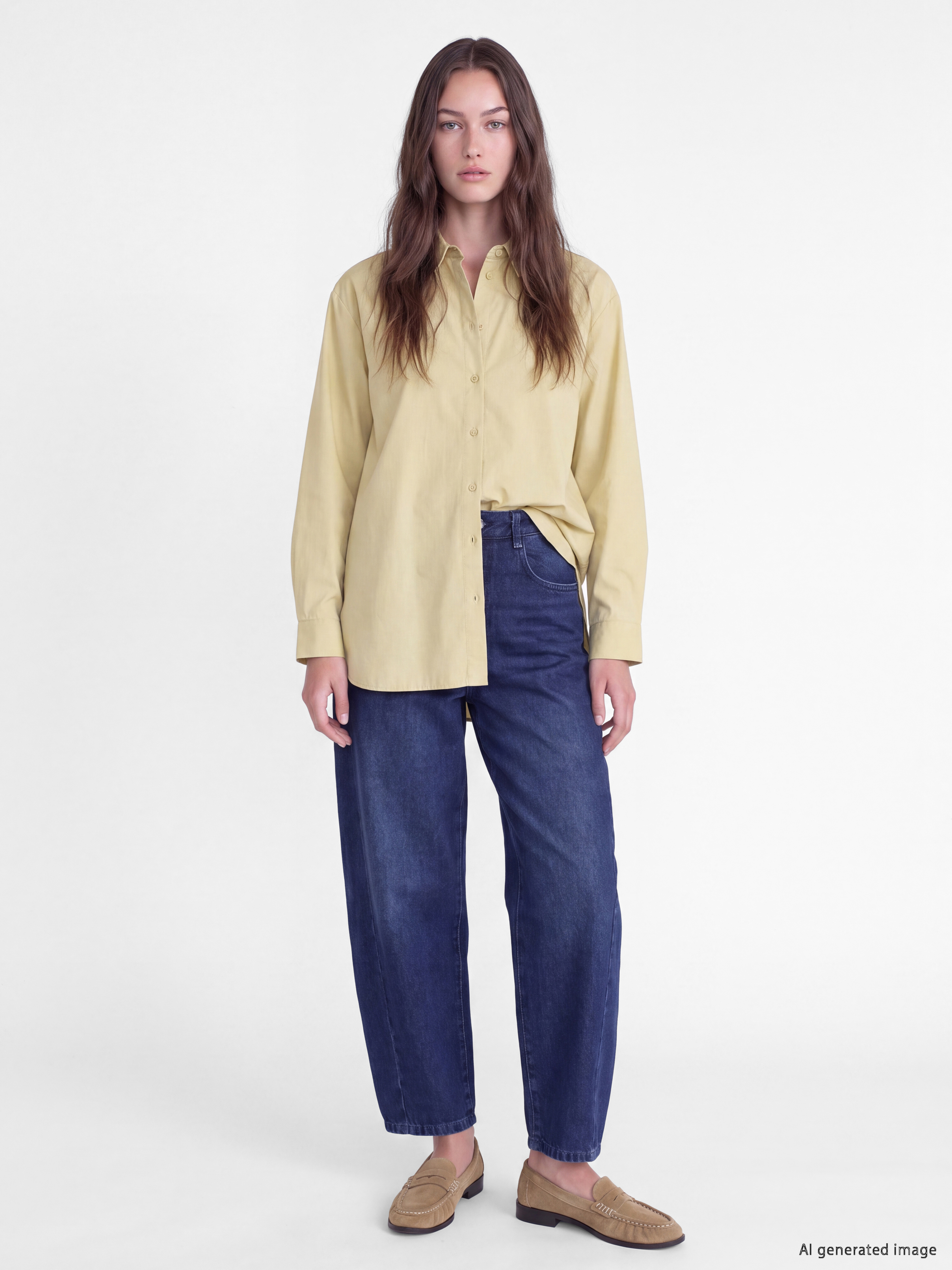 LCW Modest Baggy Fit Kadın Jean Pantolon görsel 4