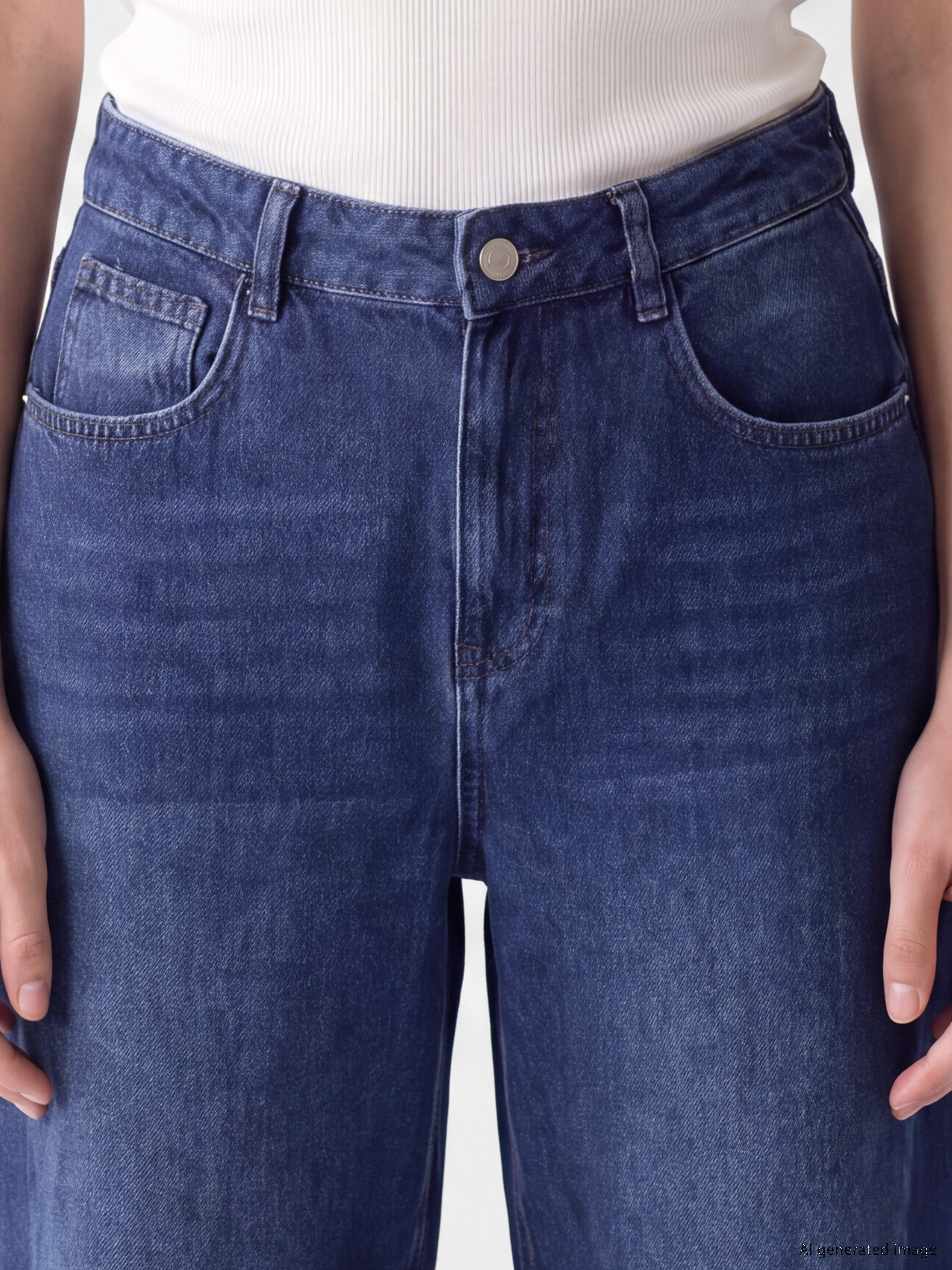 LCW Modest Baggy Fit Kadın Jean Pantolon görsel 6