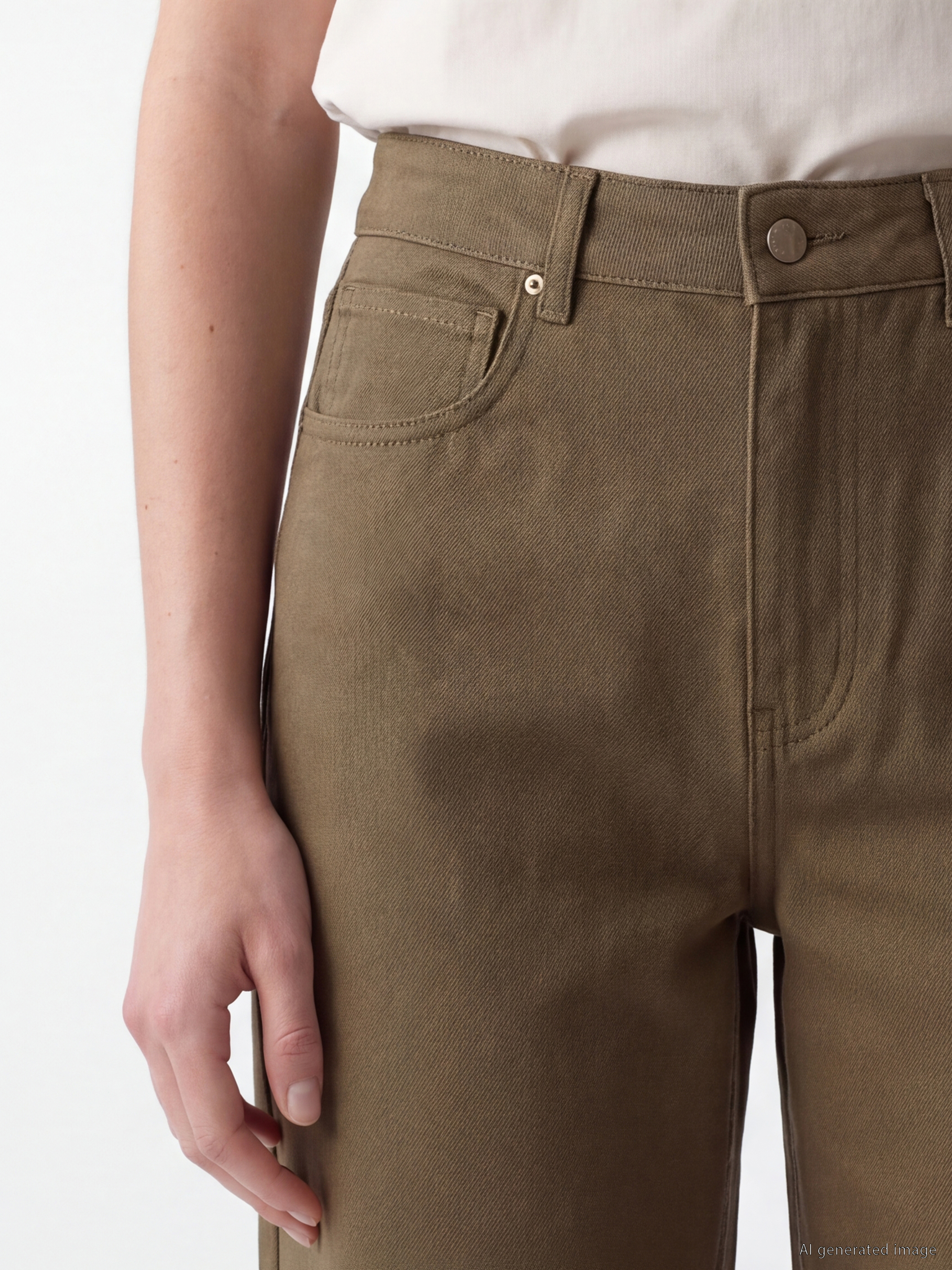 LCW Modest Wideleg Kadın Jean Pantolon görsel 3