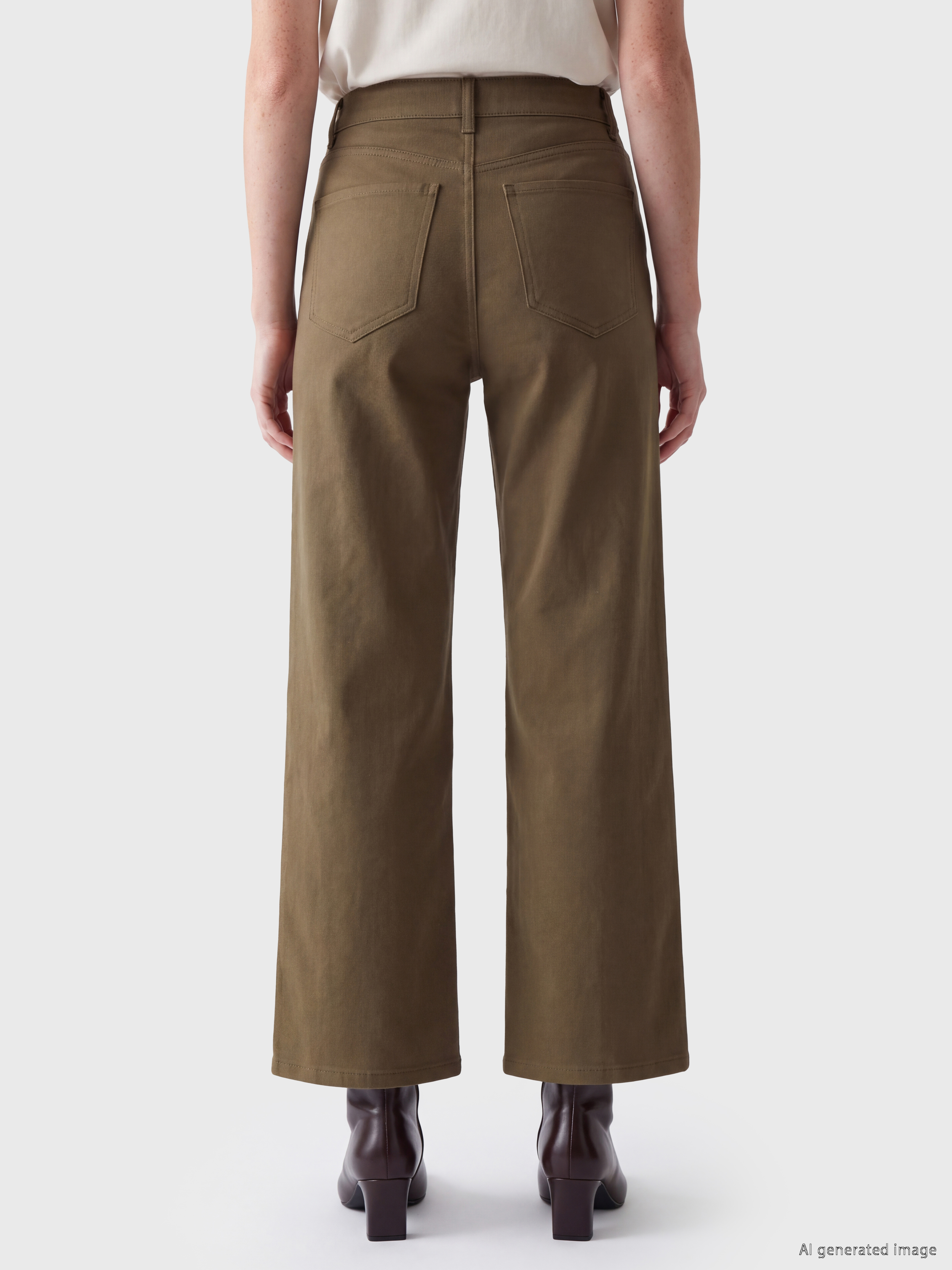 LCW Modest Wideleg Kadın Jean Pantolon görsel 4